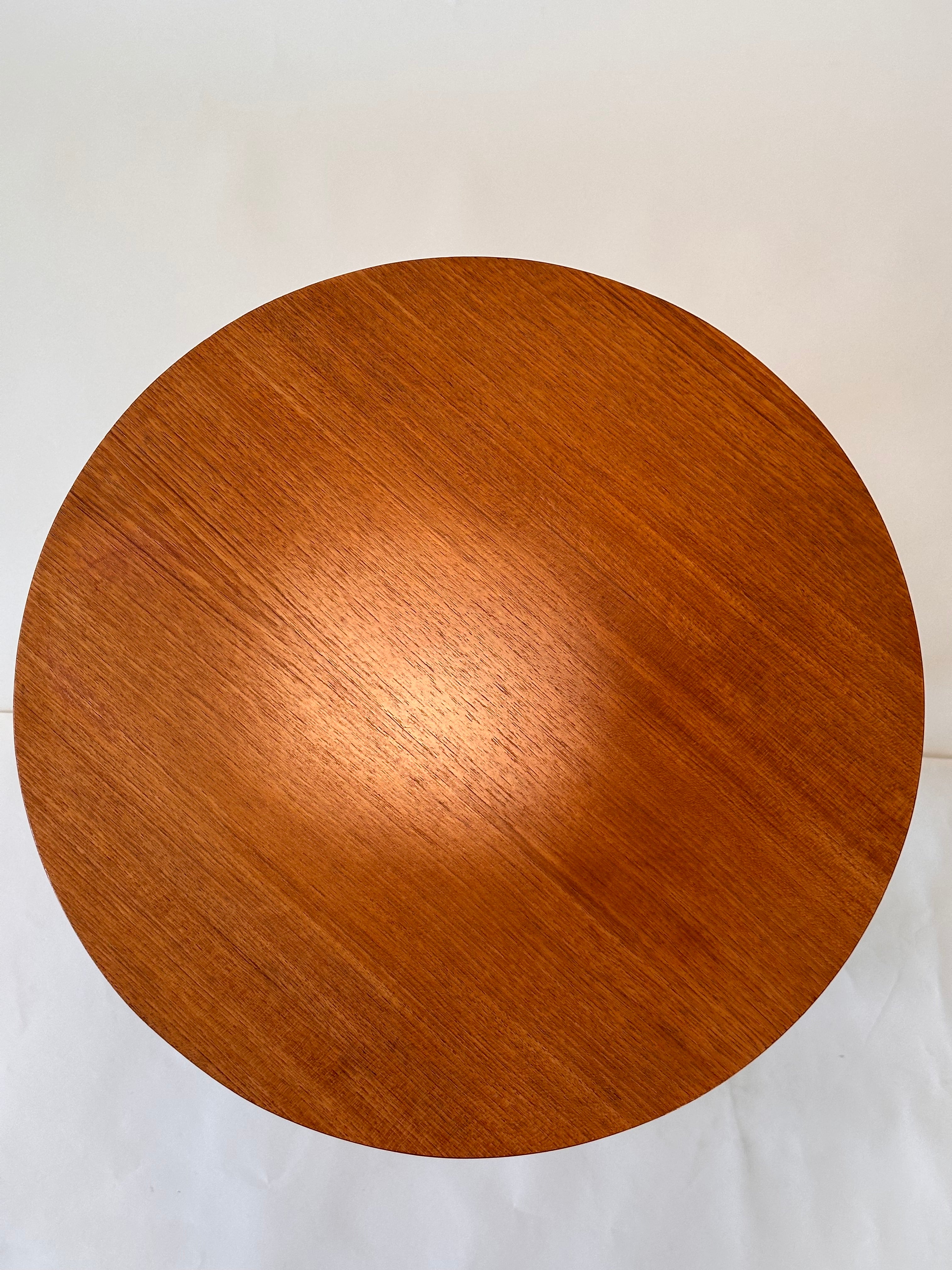 Table d’appoint en teck par RS associates, fait au Canada