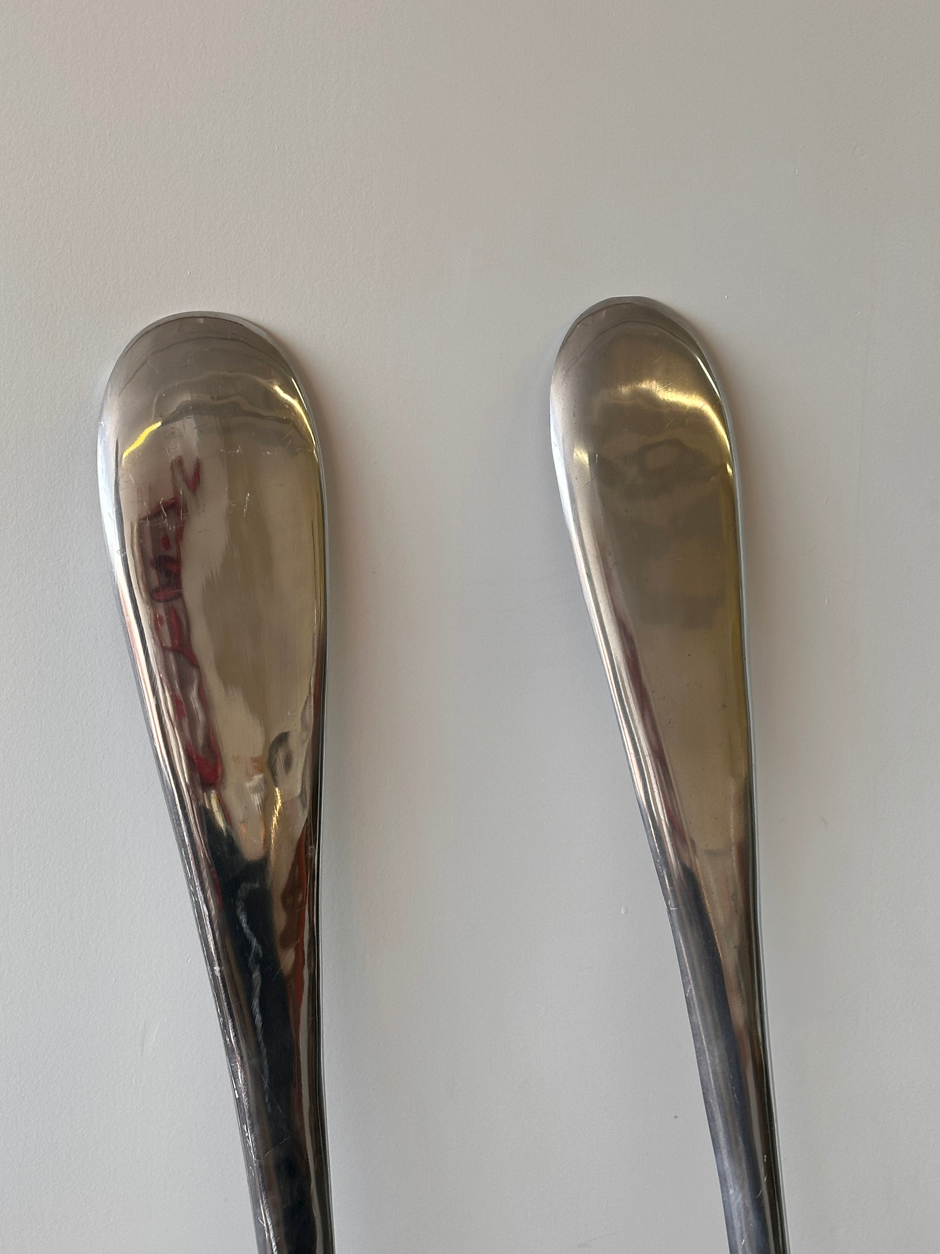 Ensemble de fourchette et cuillère géantes en métal par Curtis Jeré pour Artisan House, 1970s