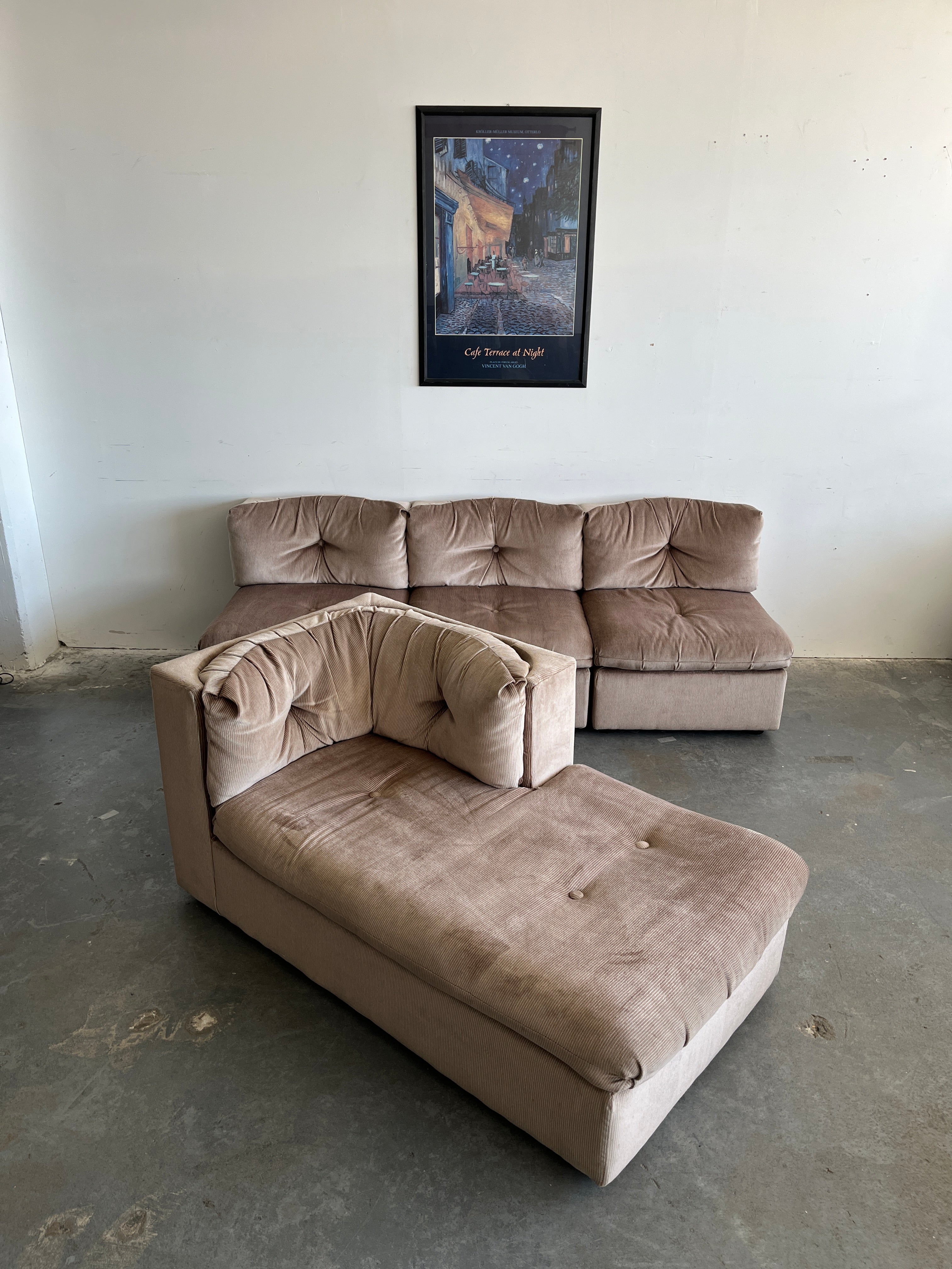 Divan modulaire vintage 6 morceaux par VicLine