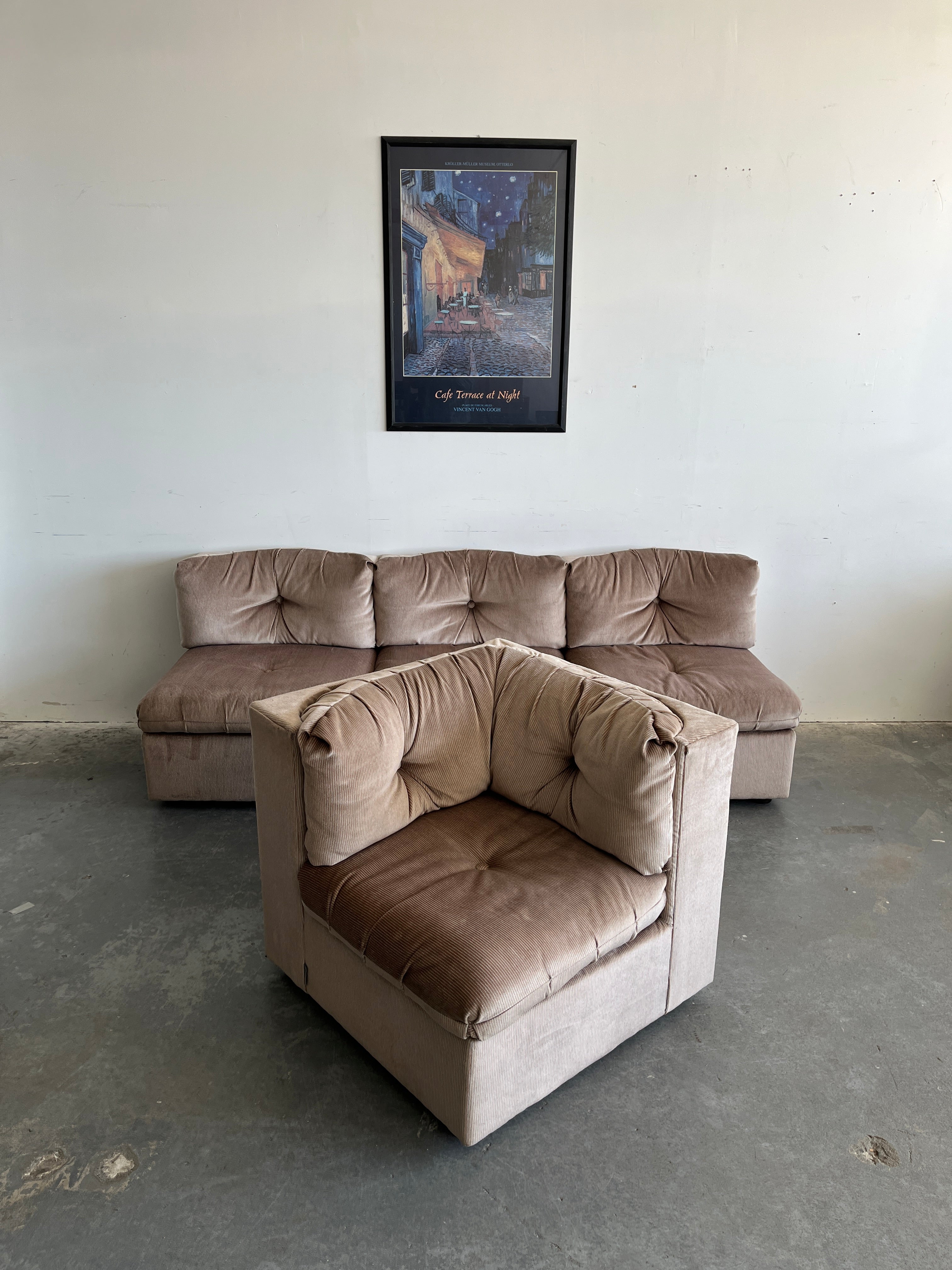 Divan modulaire vintage 6 morceaux par VicLine