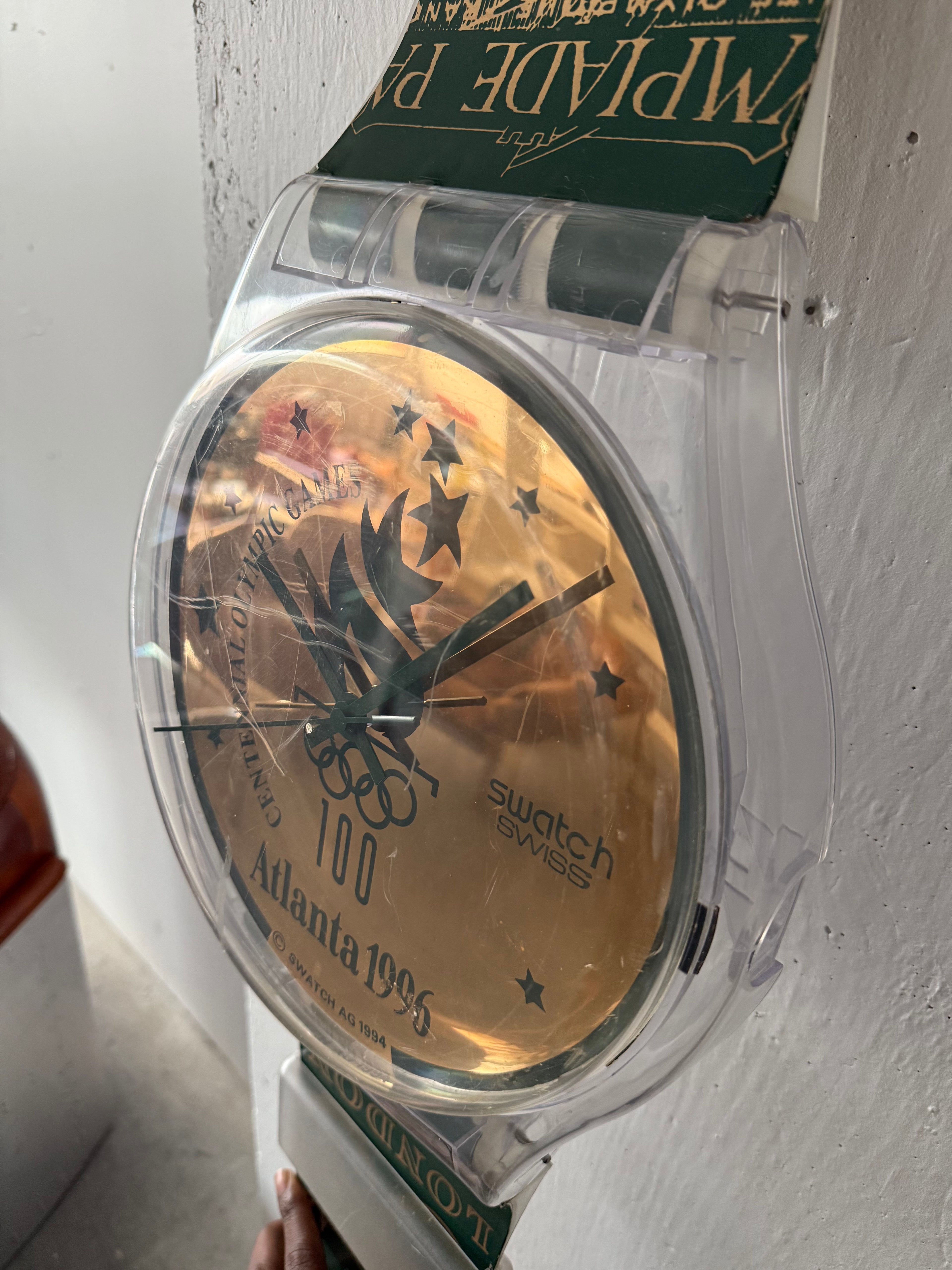 Montre murale géante par Swatch pour les olympiques d’Atlanta 1996