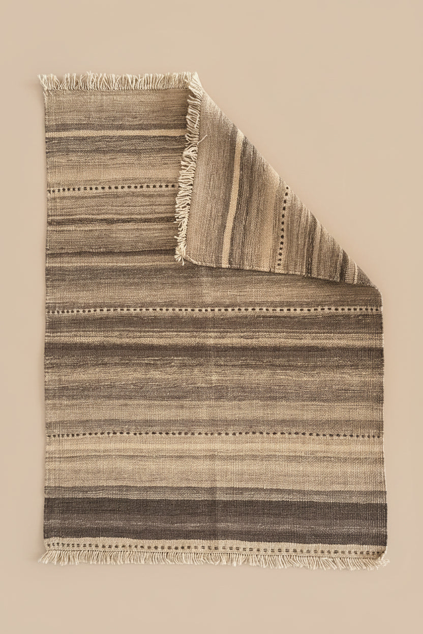 Tapis "Kilim" plat tissé à la main, style Navajo