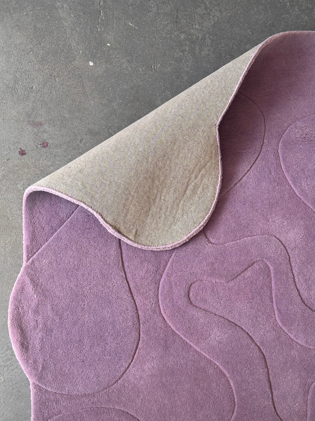 "Oops" rug by Mush Studios, in New Zealand wool, 2021