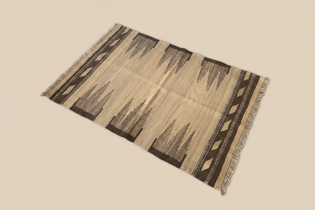 tapis "Kilim" plat tissé à la main, style Navajo