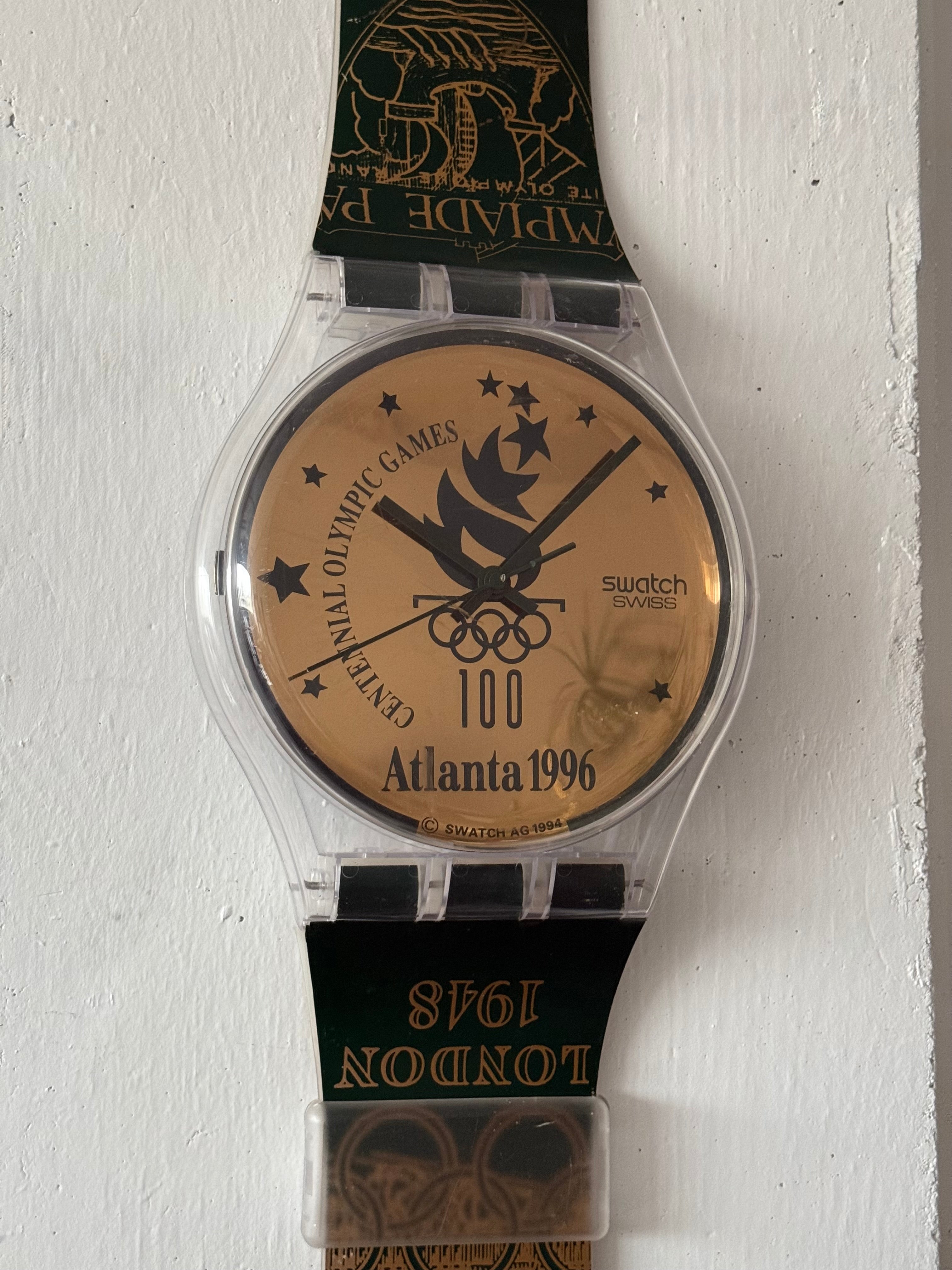Montre murale géante par Swatch pour les olympiques d’Atlanta 1996