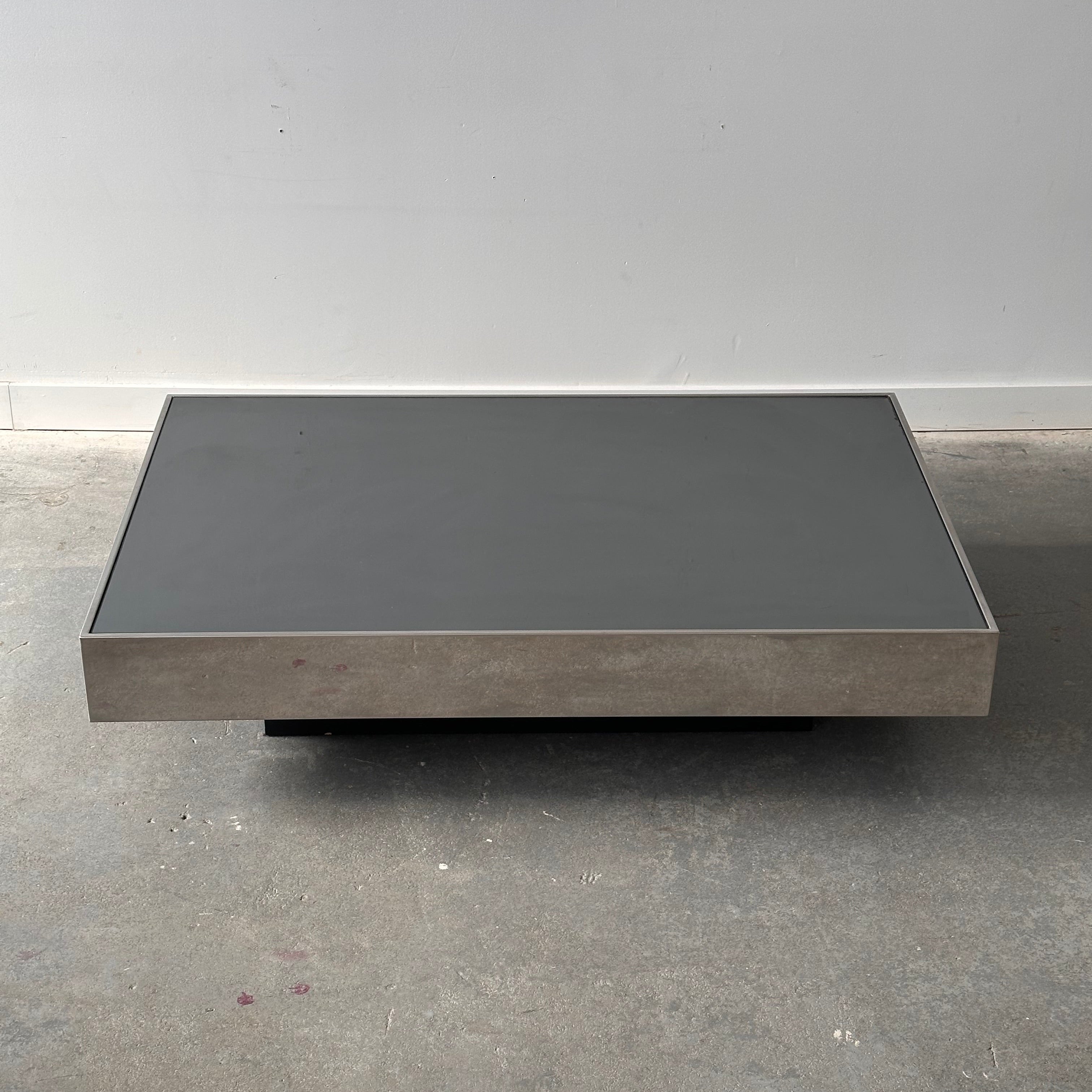 Table à café Italienne par Willy Rizzo pour Cidue, 1970s