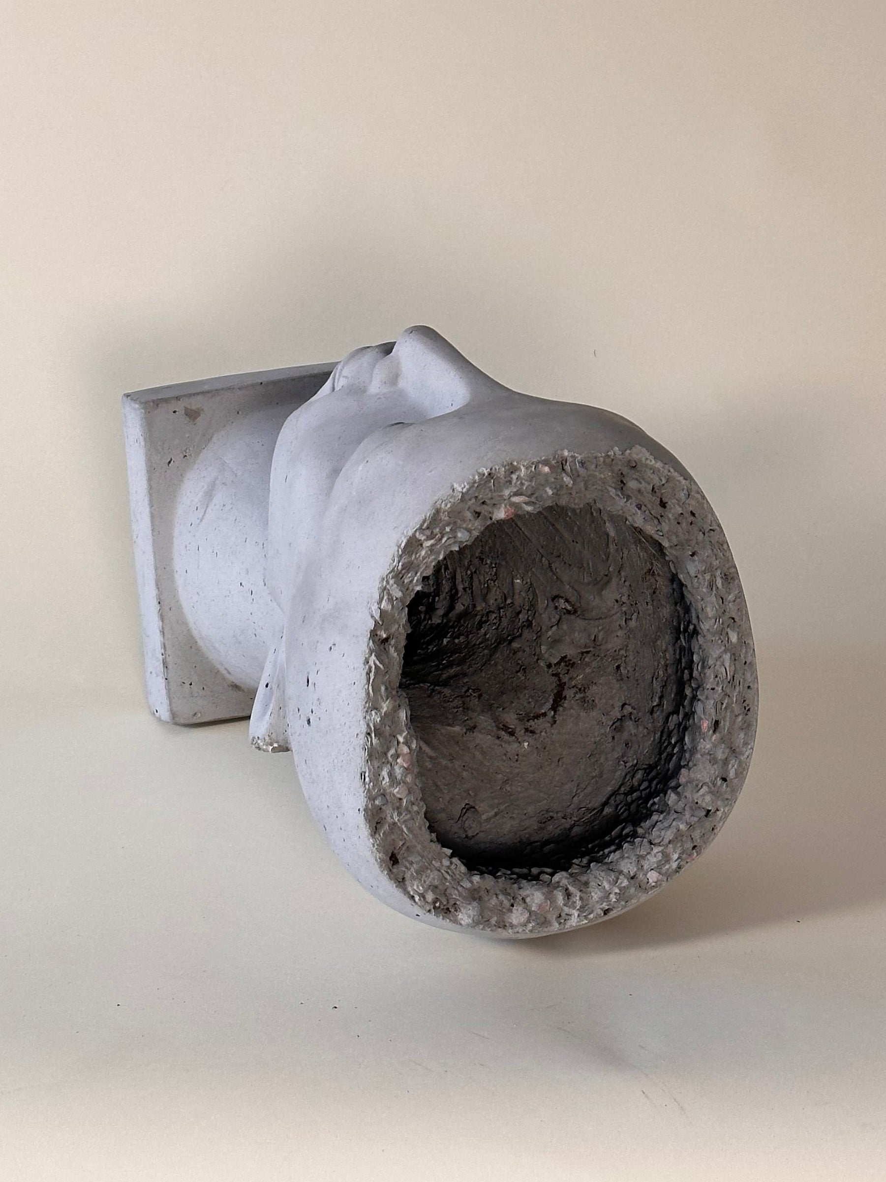 Pot à fleurs en béton