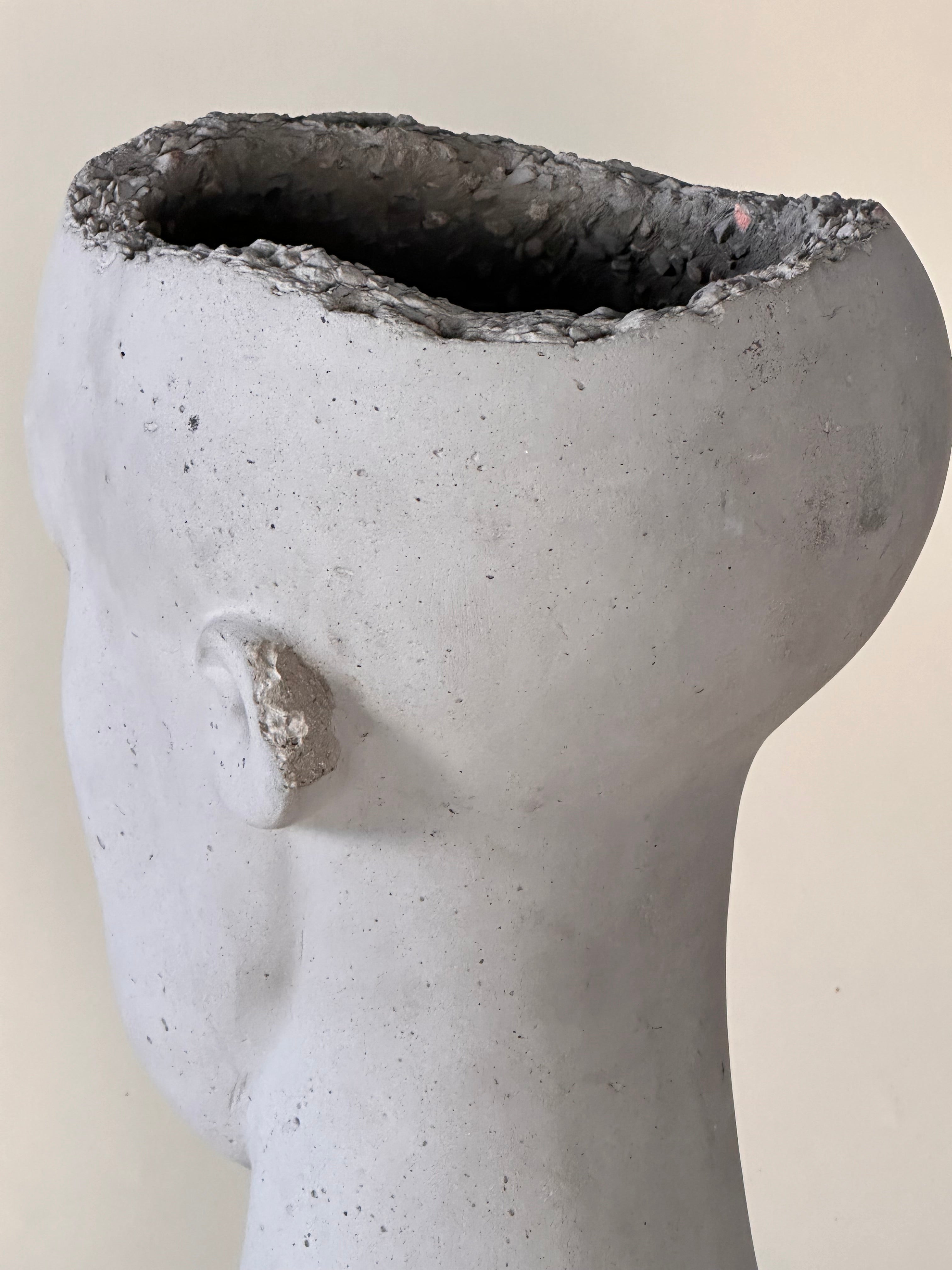 Pot à fleurs en béton