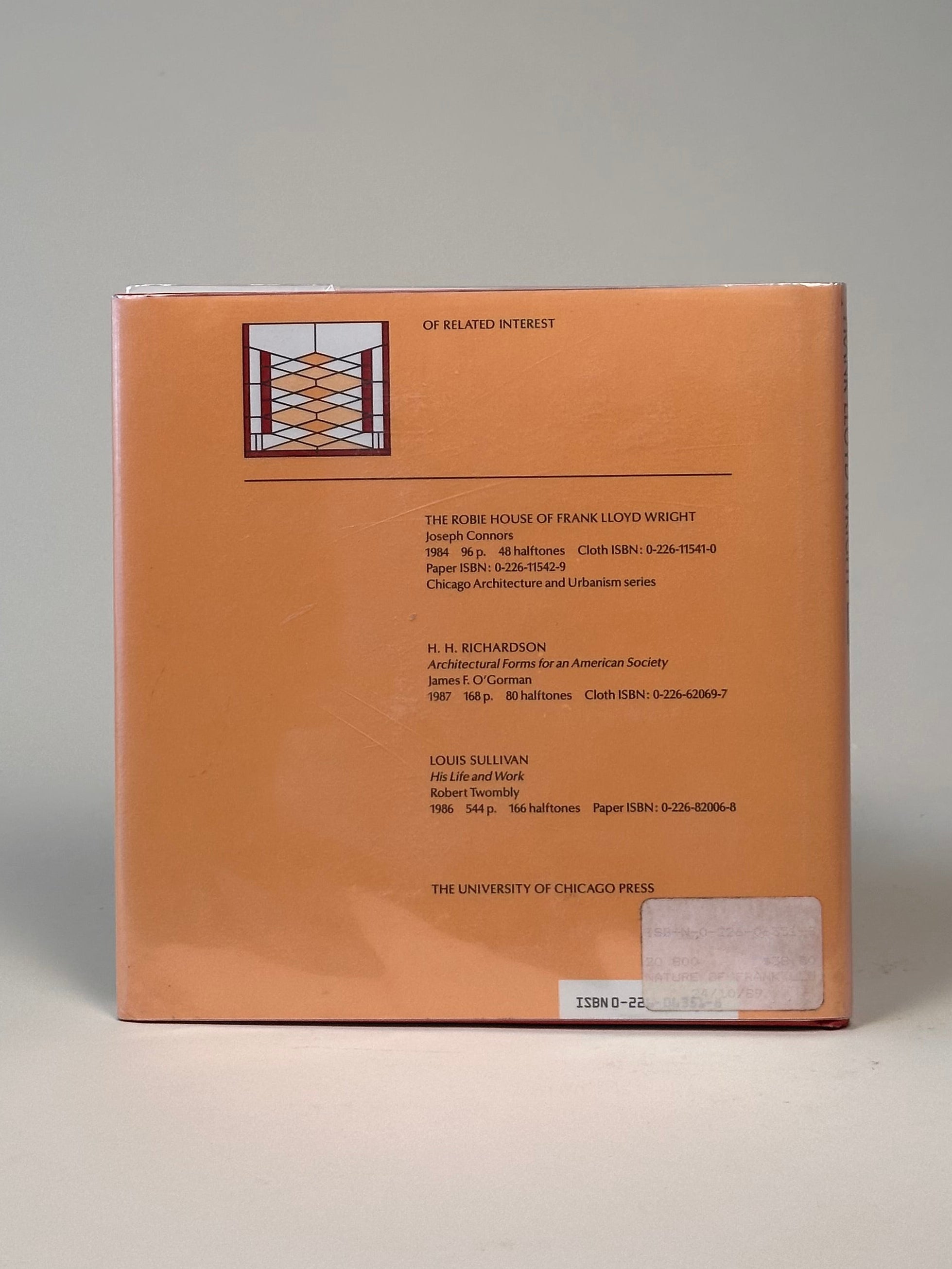 Livre "The nature of frank Lloyd Wright" par Carol R. bolon, Robert S. Nelson et Linda Seidel , 1988