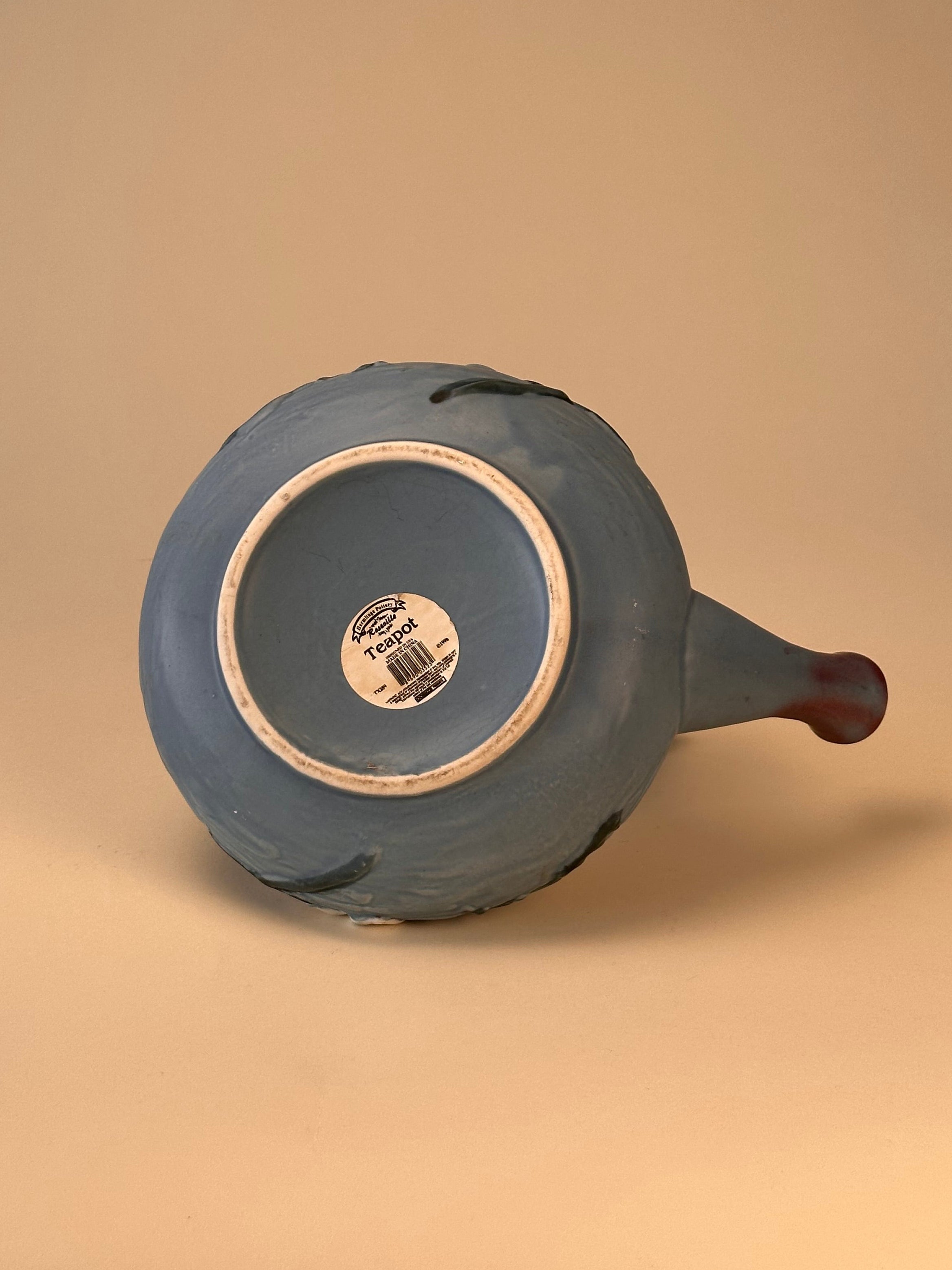 Théière vintage en céramique de la collection magnolia par Roseville Pottery