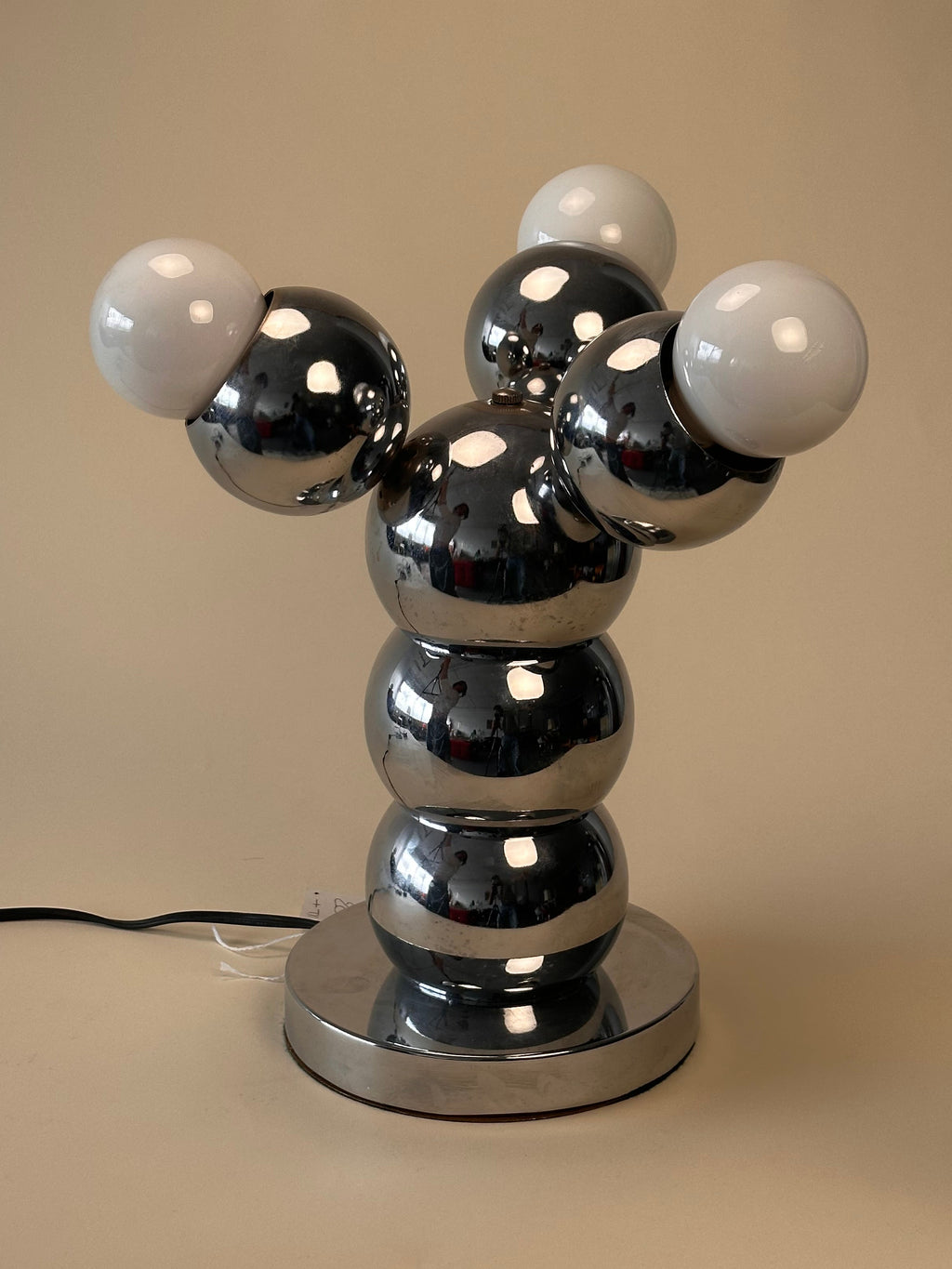 Lampe de table chrome Sputnik