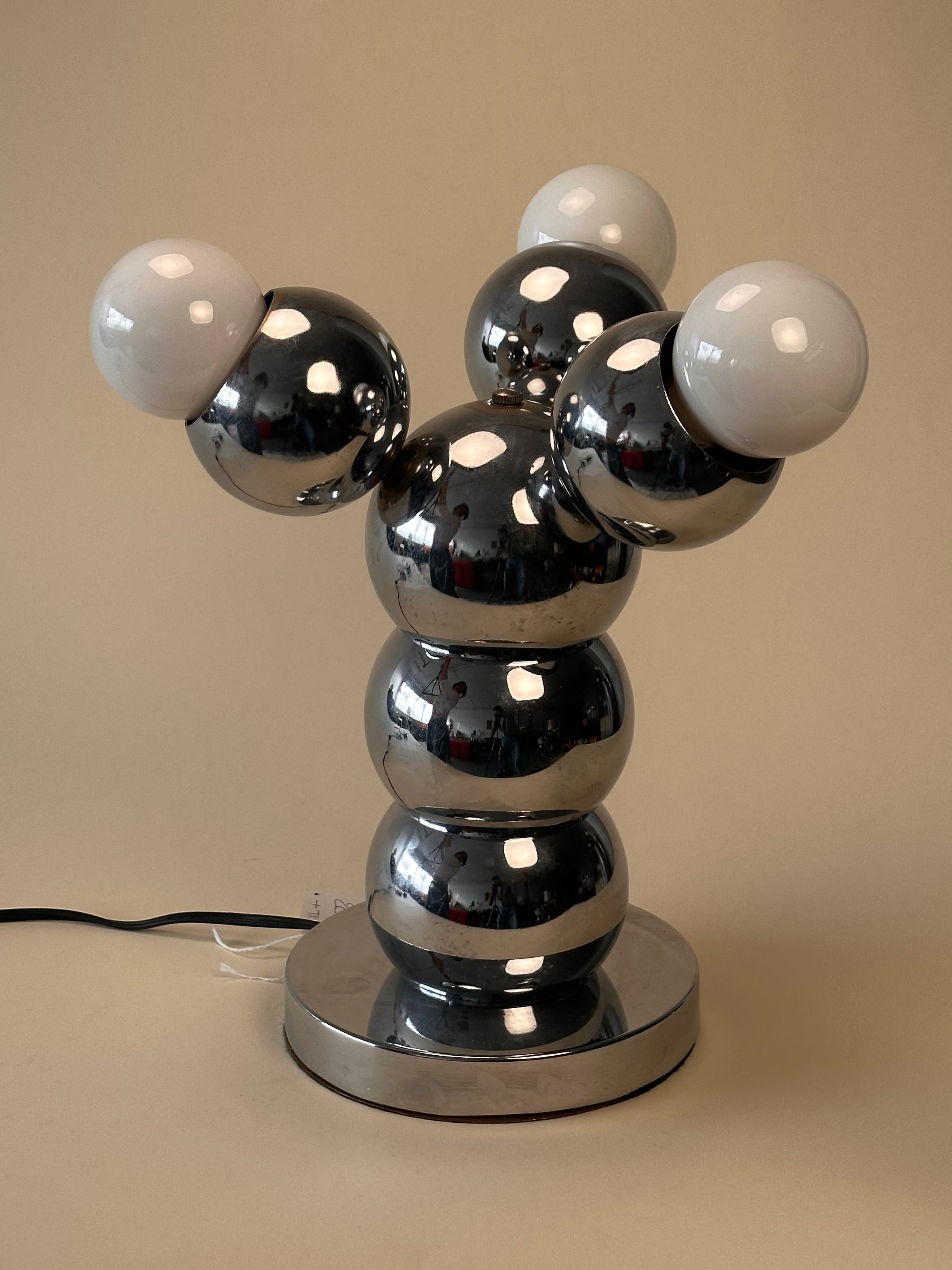 Lampe de table chrome Sputnik