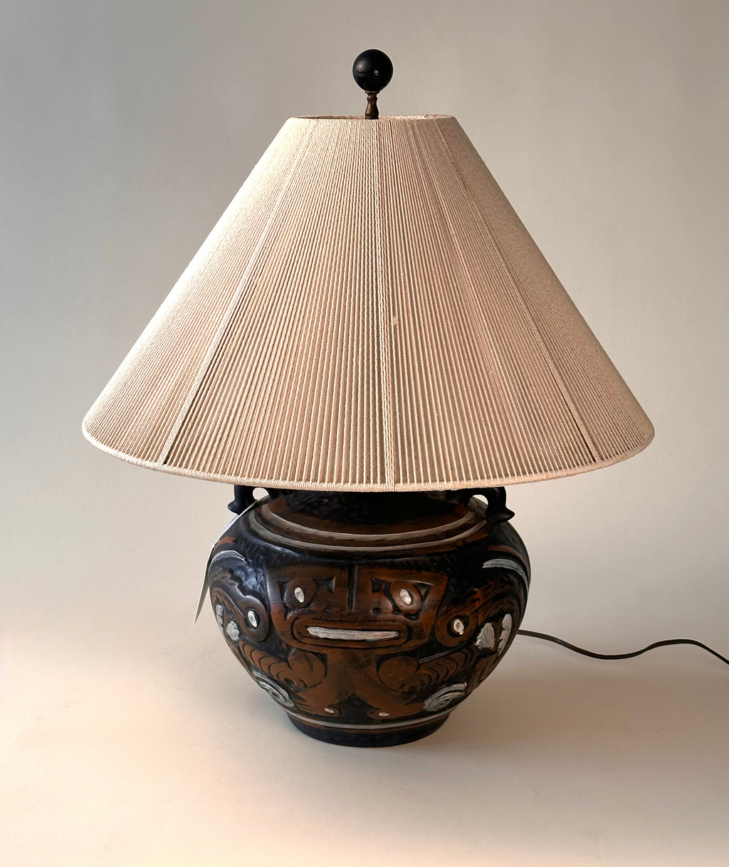 Lampe de table tiki mayan