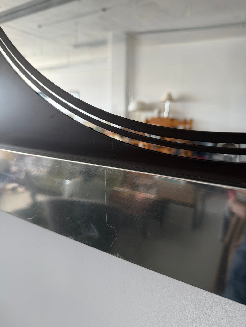 Miroir rétro avec cadrage argentée