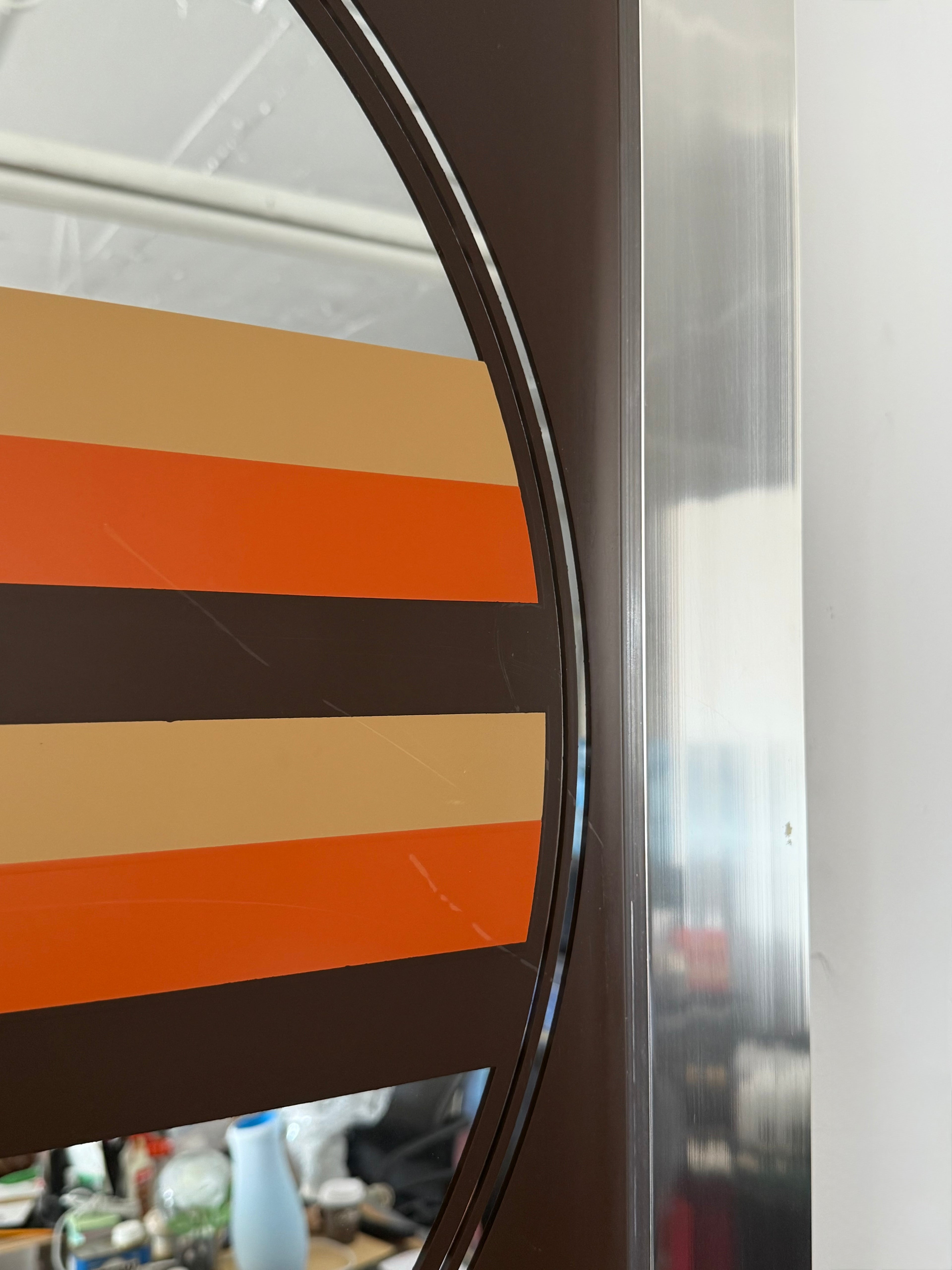 Miroir rétro avec cadrage argentée