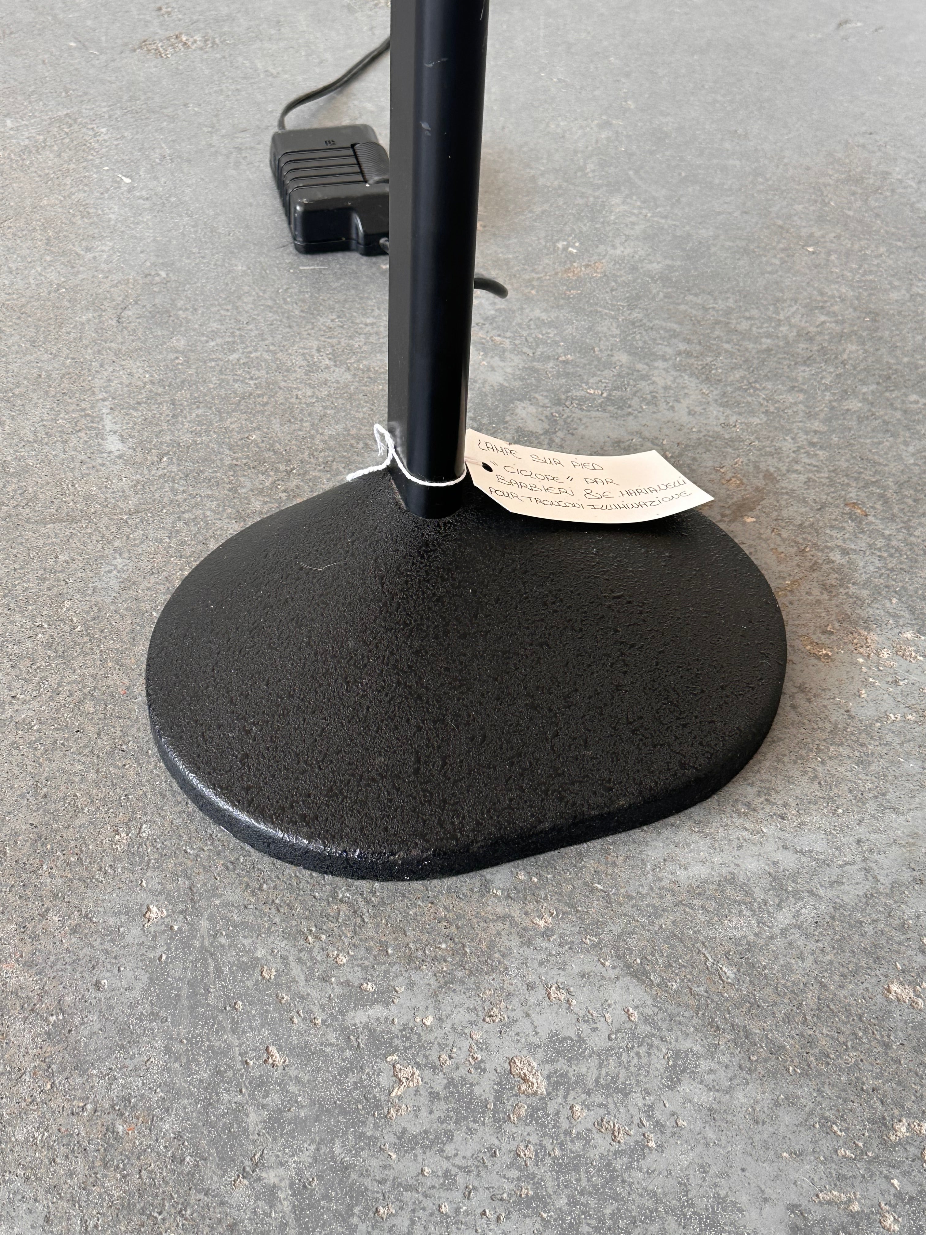 Lampe sur pieds ciclope par barbieri Marianelli pour Tronconi Illuminazione, Italie