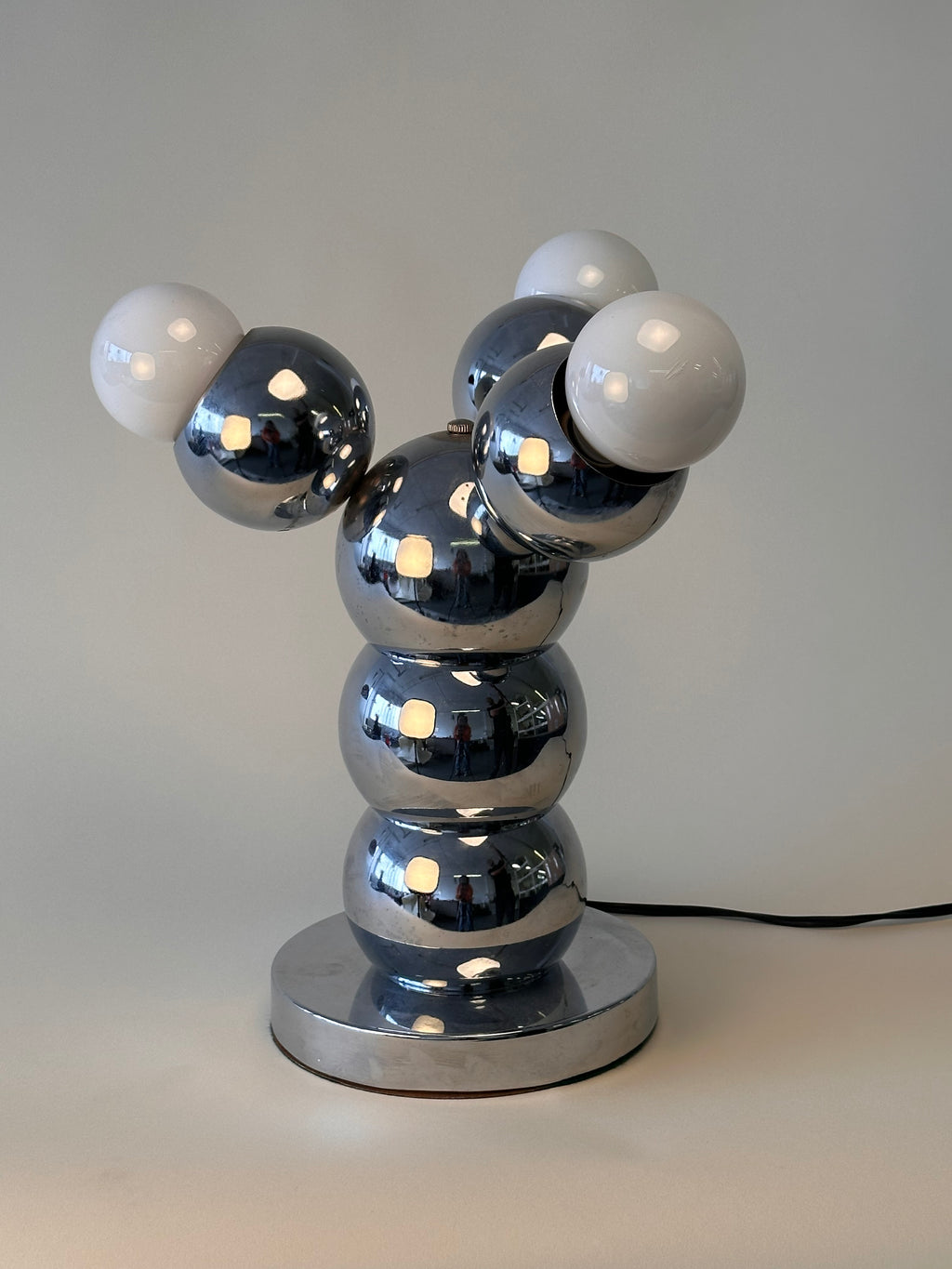 Lampe de table chrome Sputnik