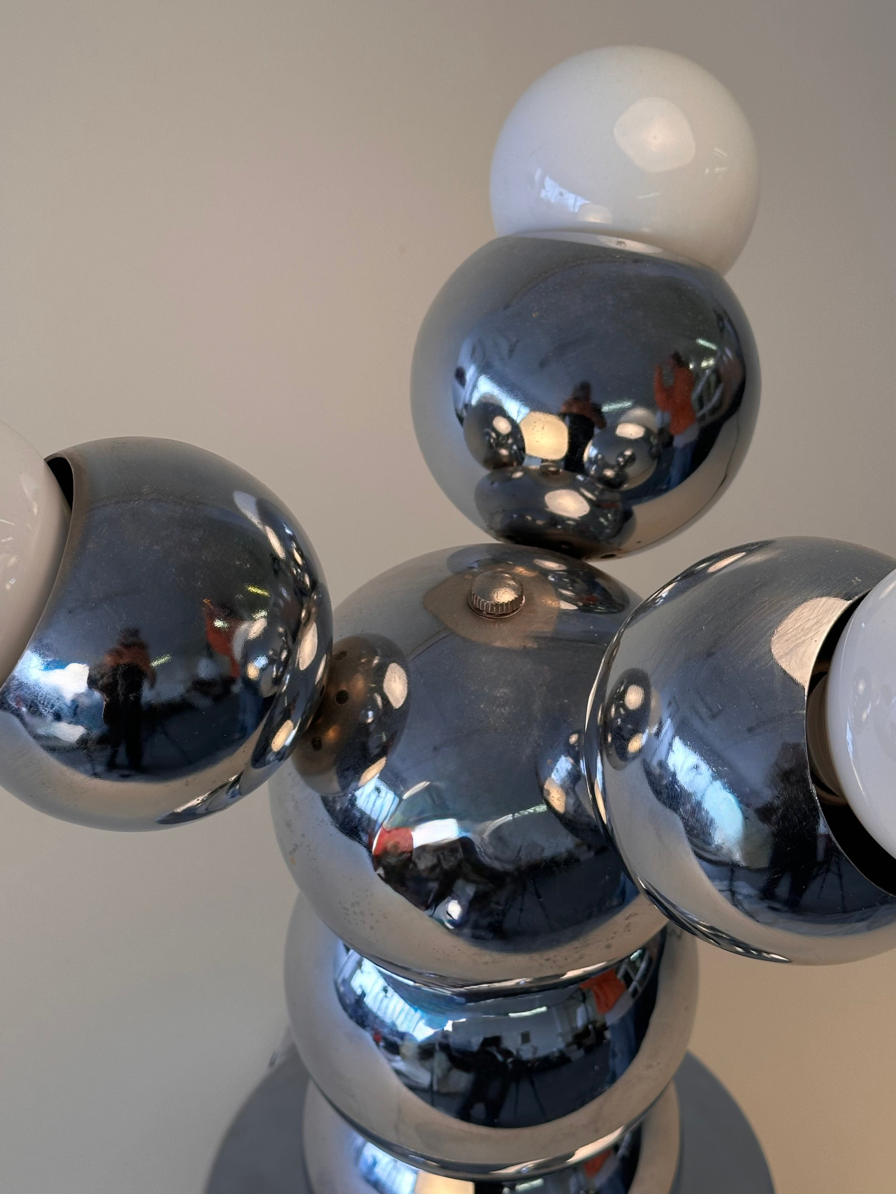 Lampe de table chrome Sputnik