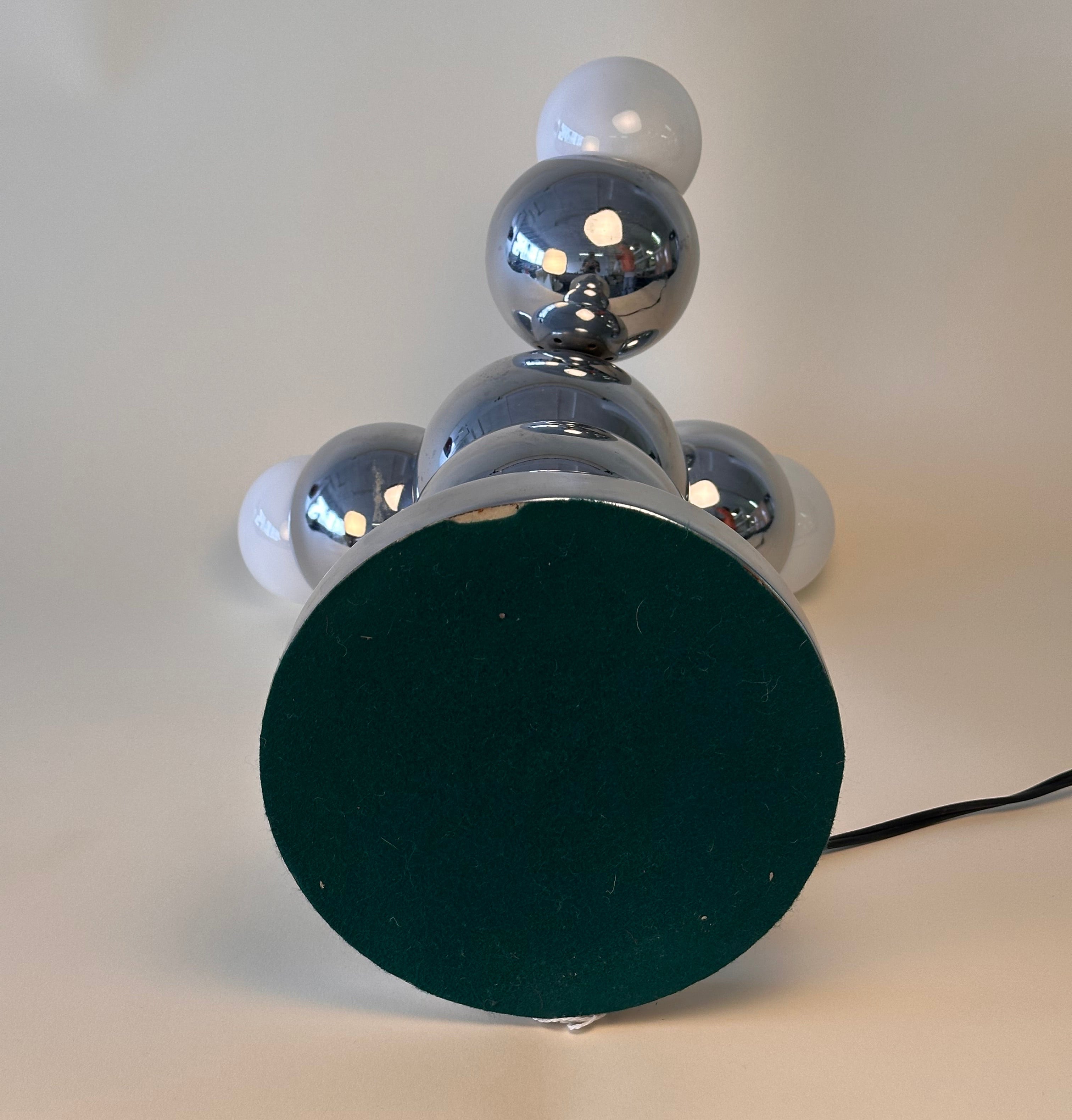 Lampe de table chrome Sputnik