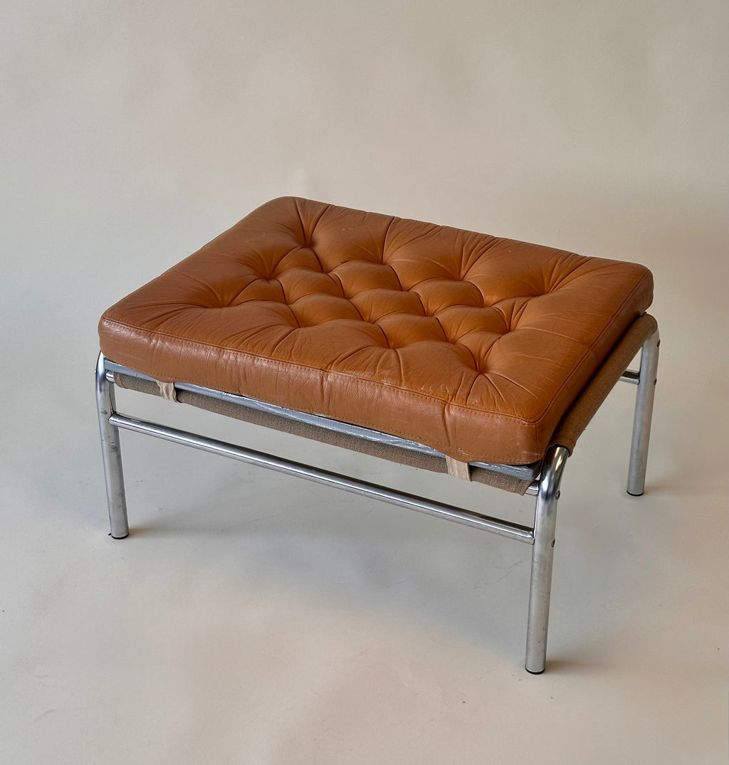 Repose-pied "Bore" en cuir véritable par Noboru Nakamura pour Ikea