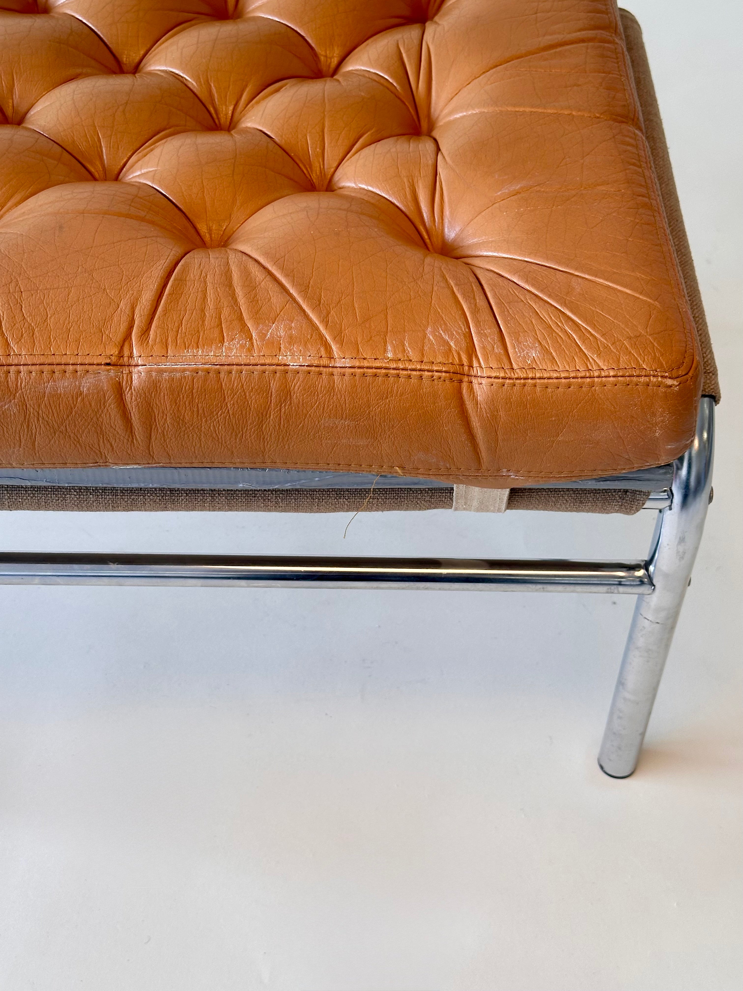 Repose-pied "Bore" en cuir véritable par Noboru Nakamura pour Ikea