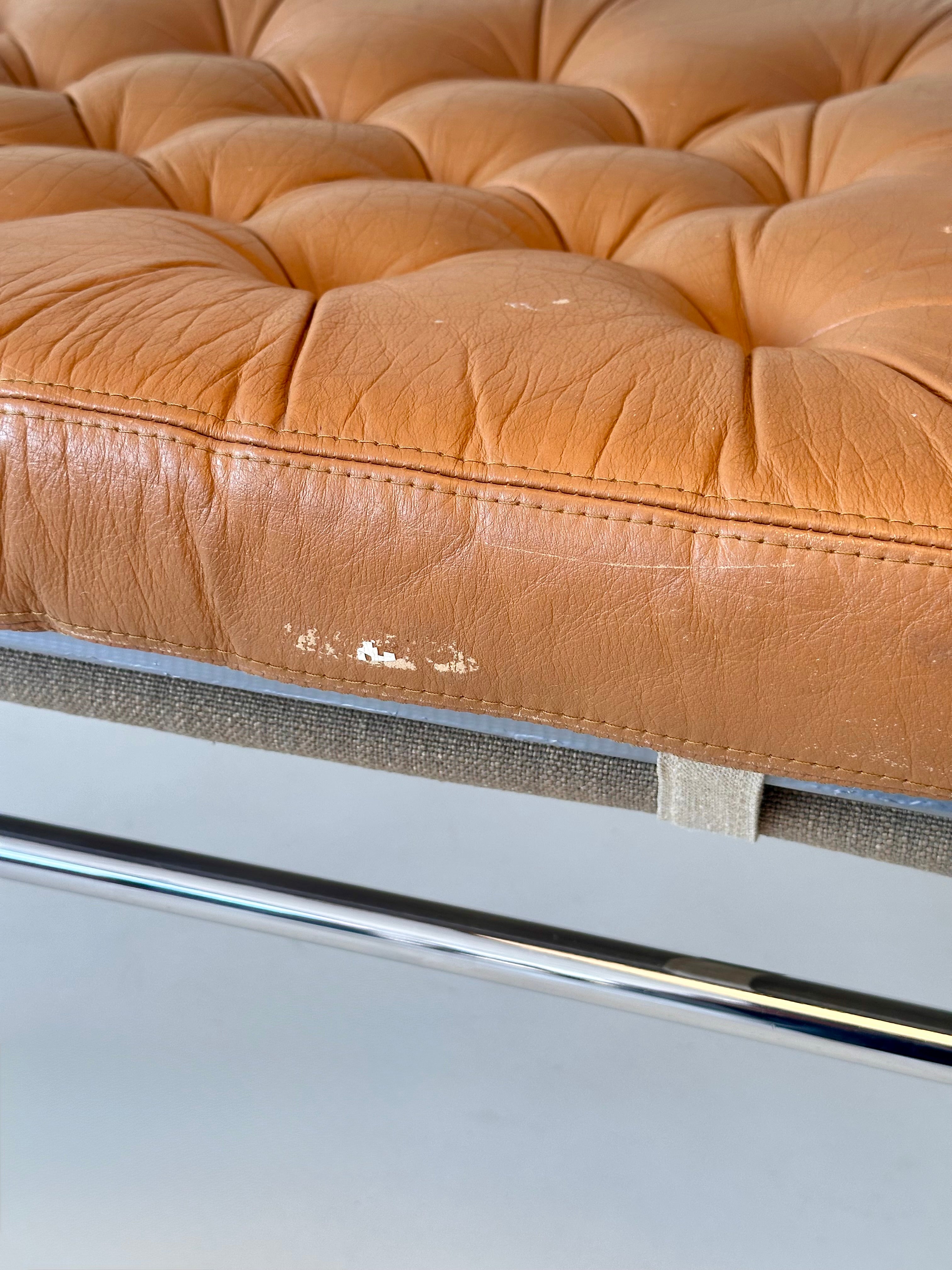 Repose-pied "Bore" en cuir véritable par Noboru Nakamura pour Ikea