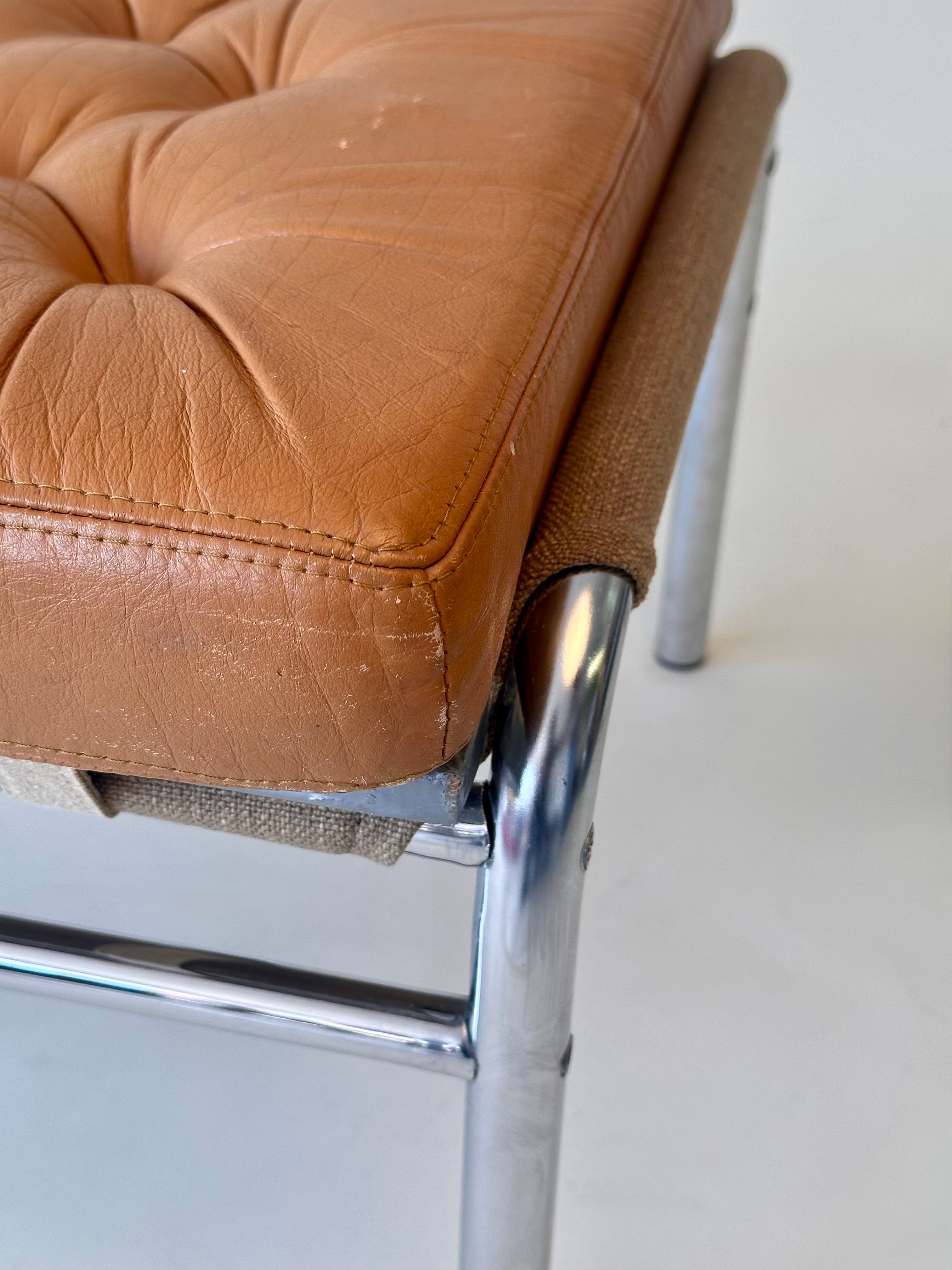 Repose-pied "Bore" en cuir véritable par Noboru Nakamura pour Ikea