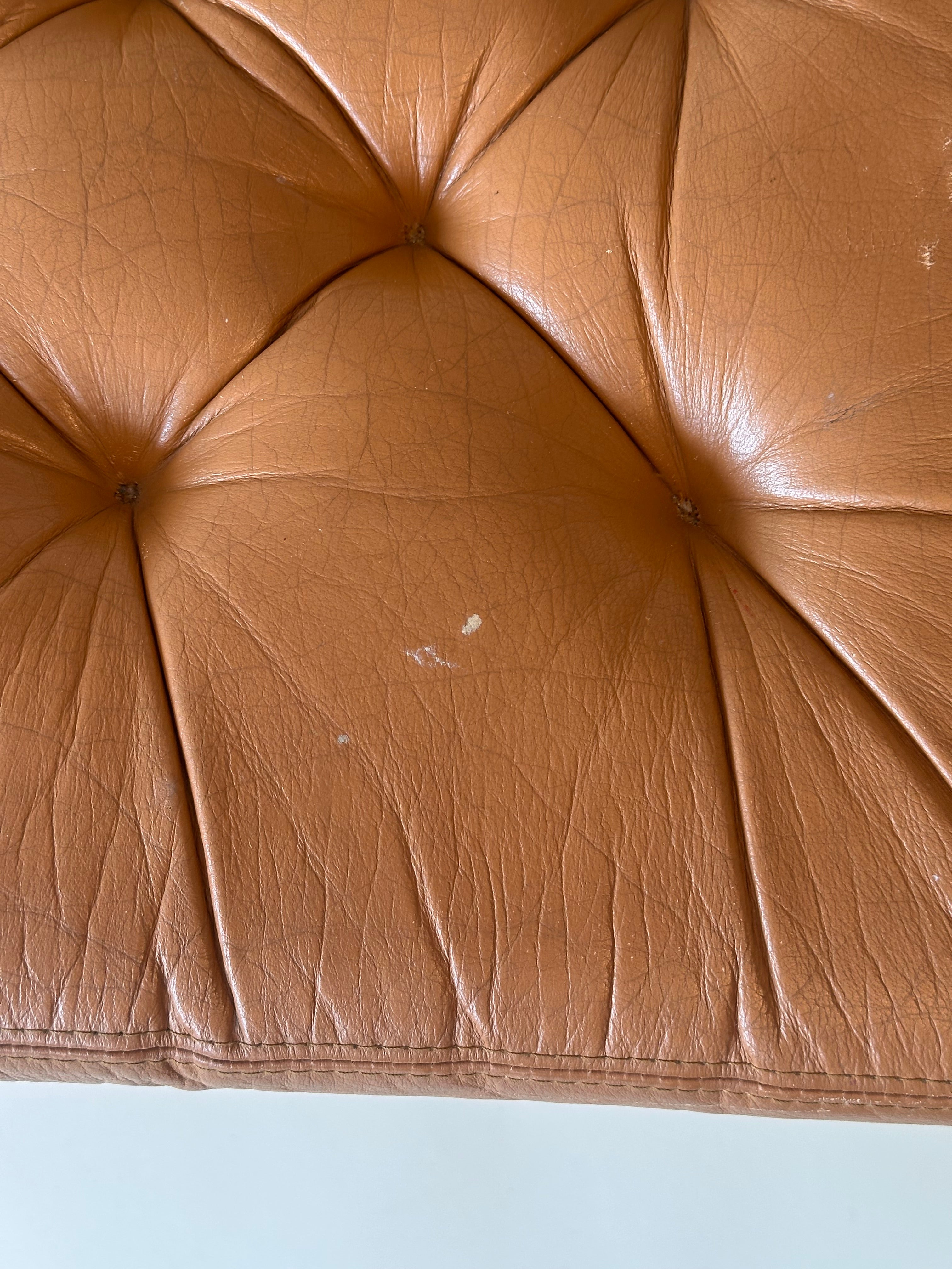 Repose-pied "Bore" en cuir véritable par Noboru Nakamura pour Ikea