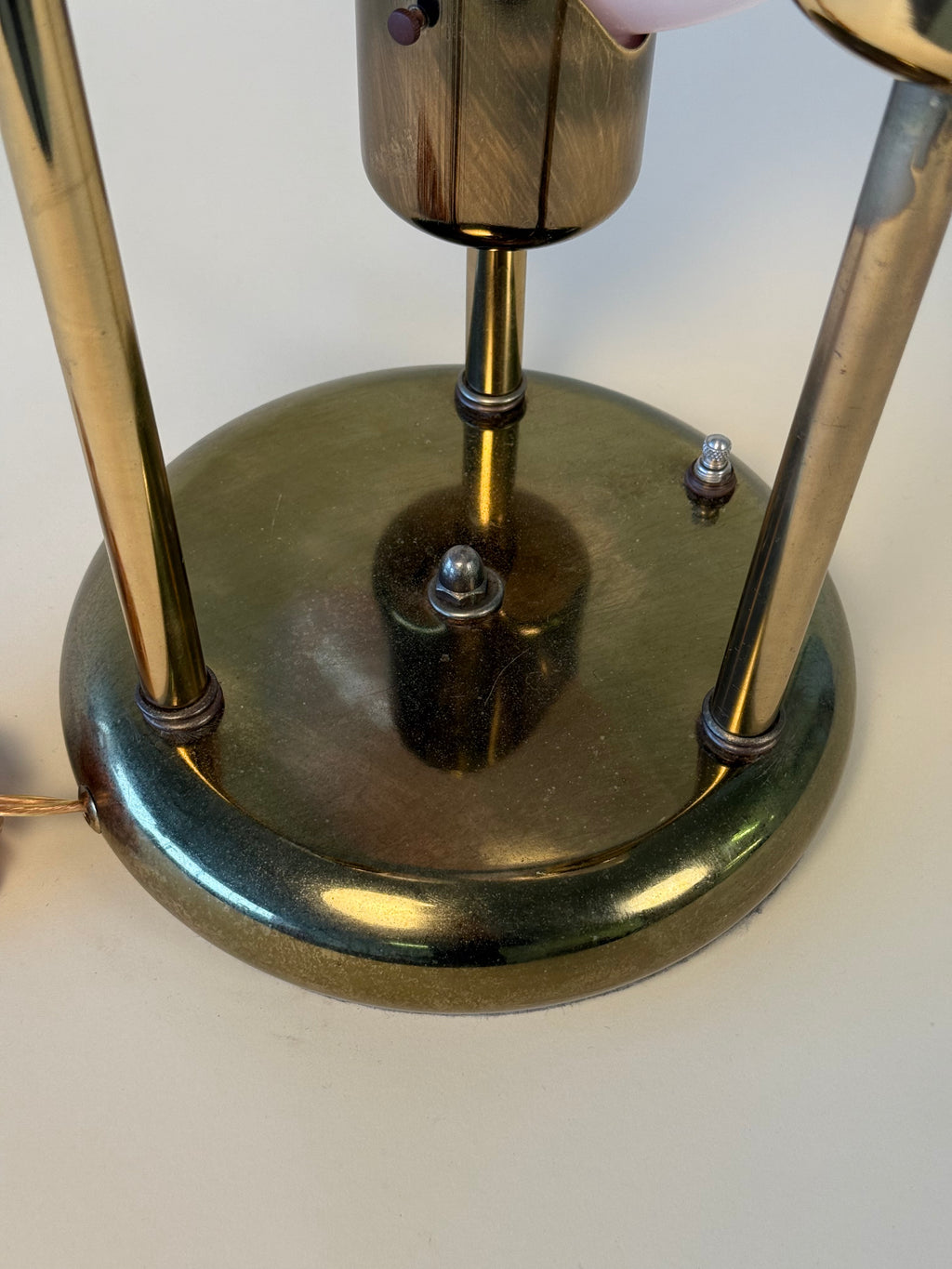 Lampe de table "Lollipop" en verre de Murano et laiton, fait en Italie, circa 1970