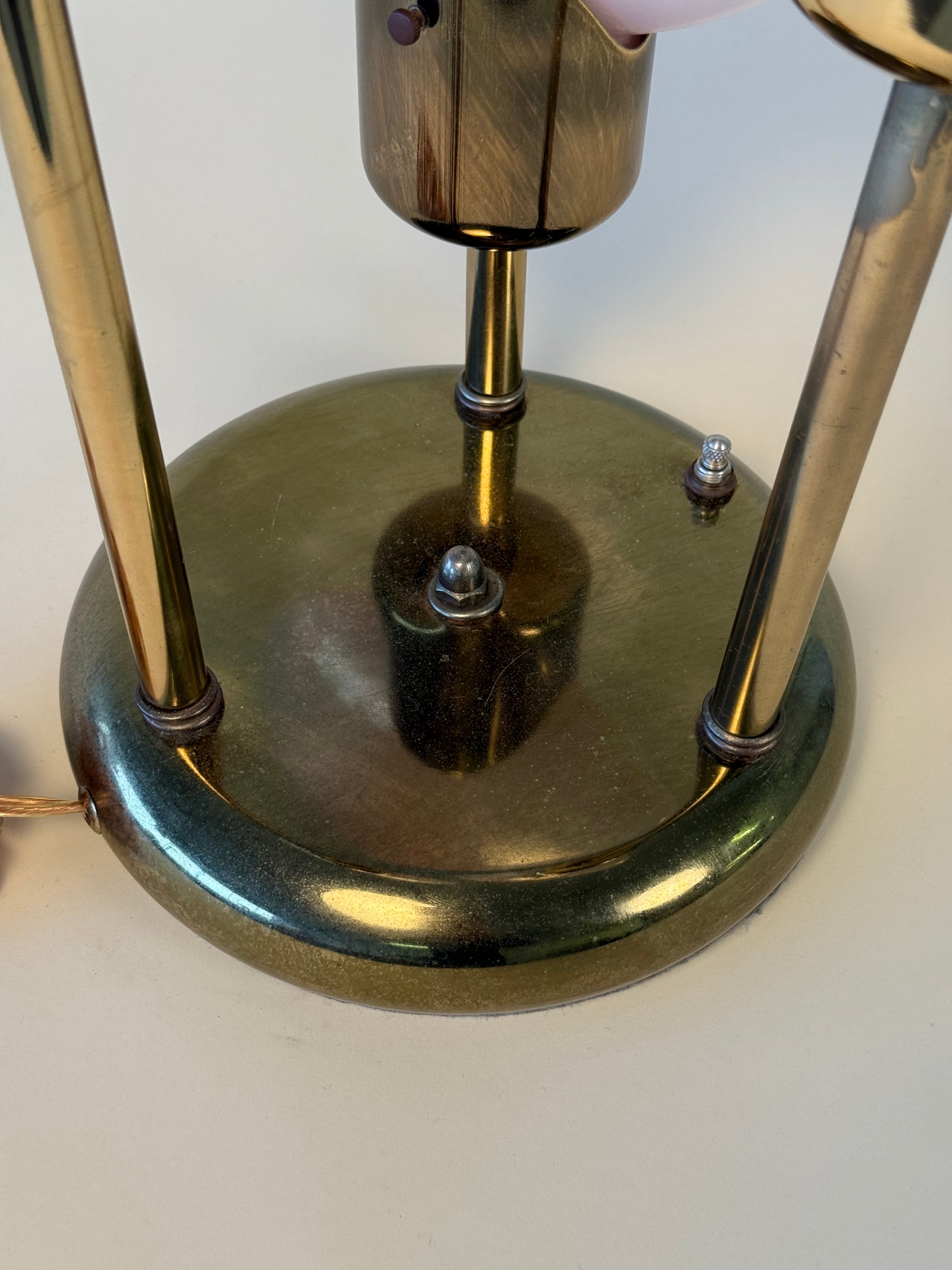 Lampe de table "Lollipop" en verre de Murano et laiton, fait en Italie, circa 1970