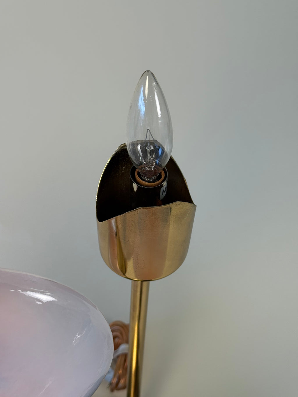 Lampe de table "Lollipop" en verre de Murano et laiton, fait en Italie, circa 1970
