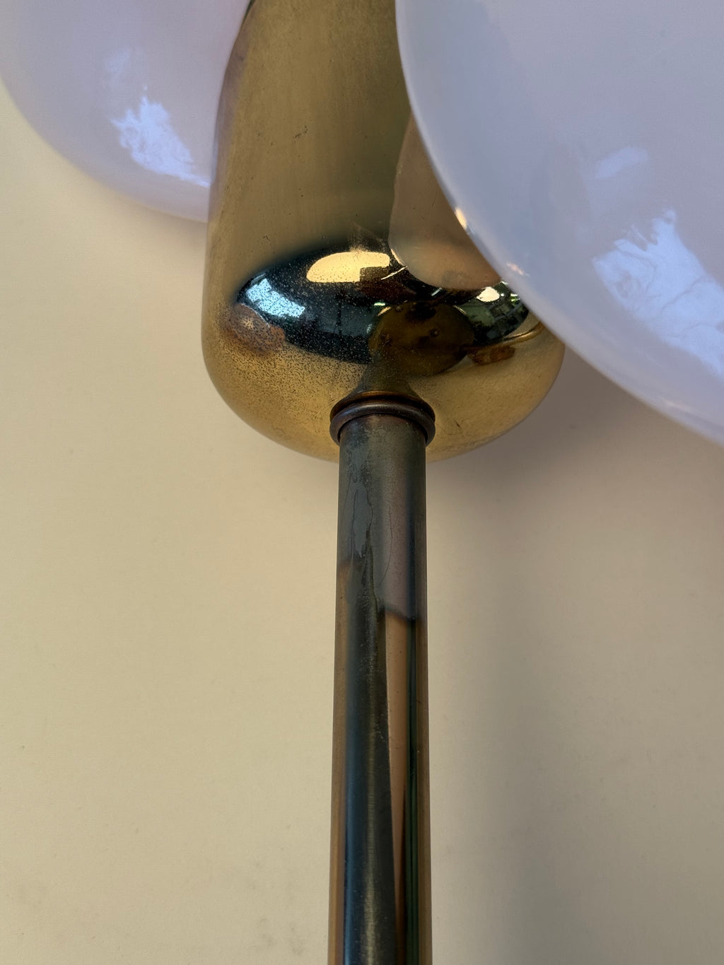 Lampe de table "Lollipop" en verre de Murano et laiton, fait en Italie, circa 1970
