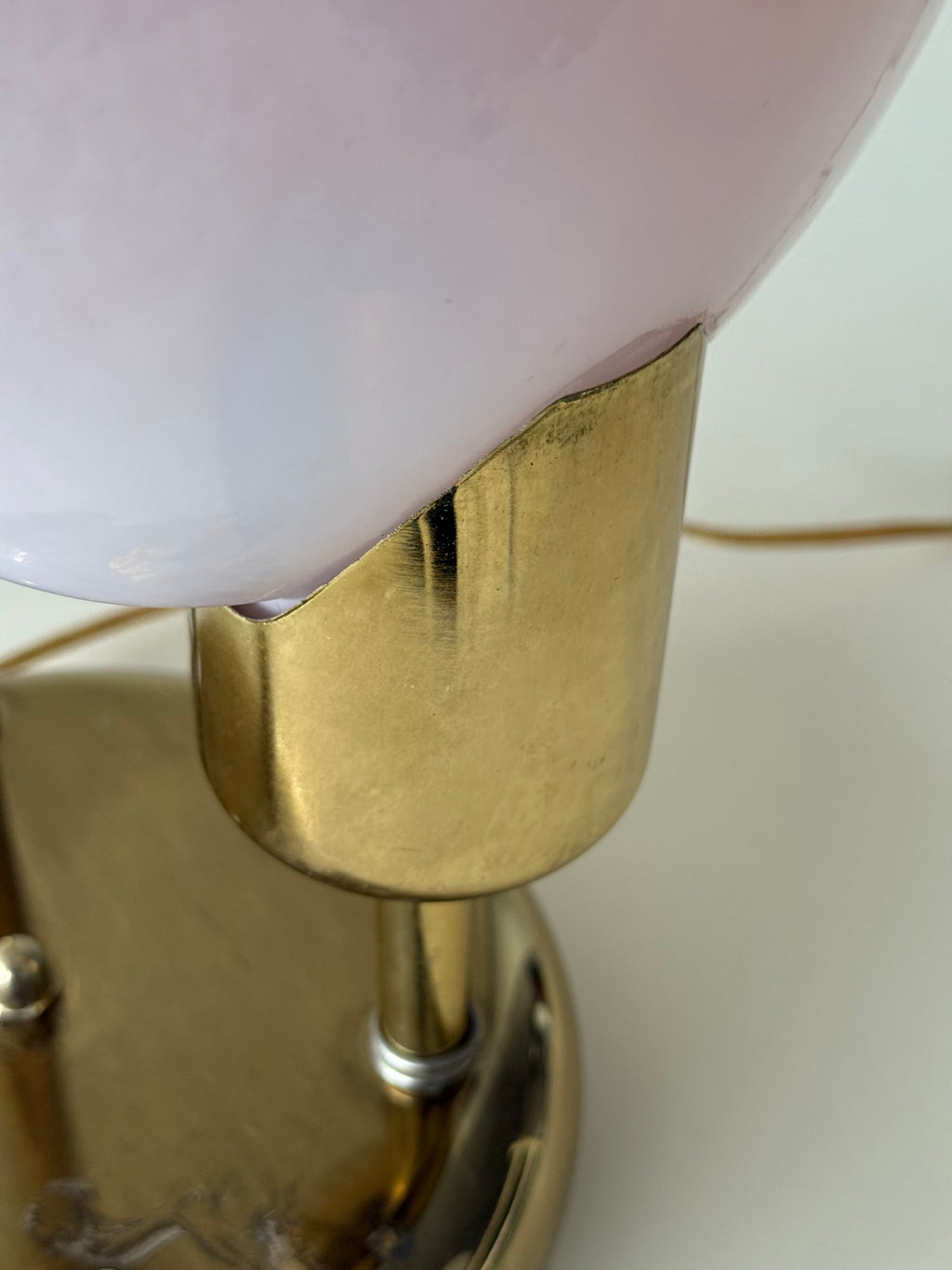 Lampe de table "Lollipop" en verre de Murano et laiton, fait en Italie, circa 1970