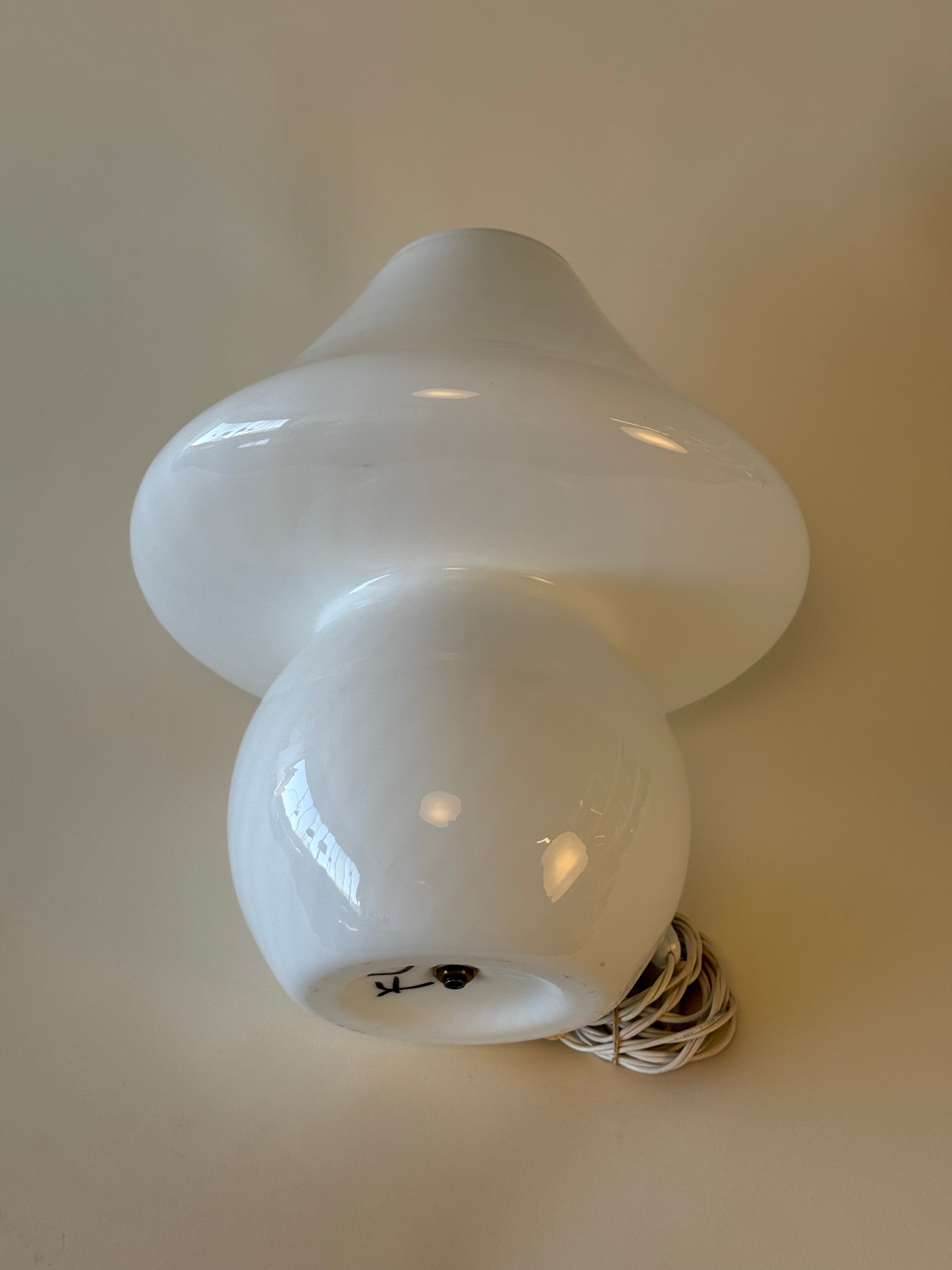Lampe de table en forme de champignon en verre de Murano par Vetri