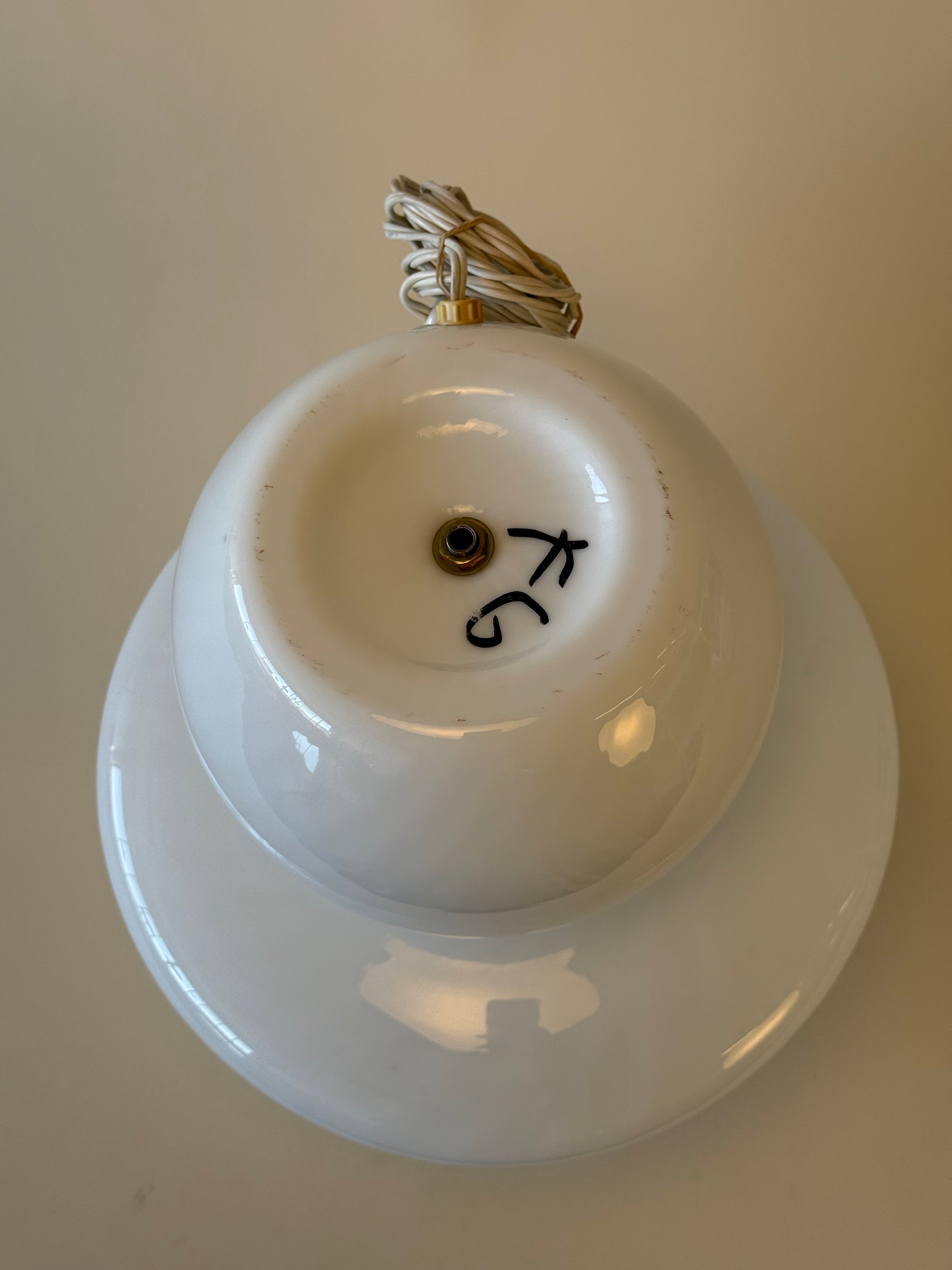 Lampe de table en forme de champignon en verre de Murano par Vetri