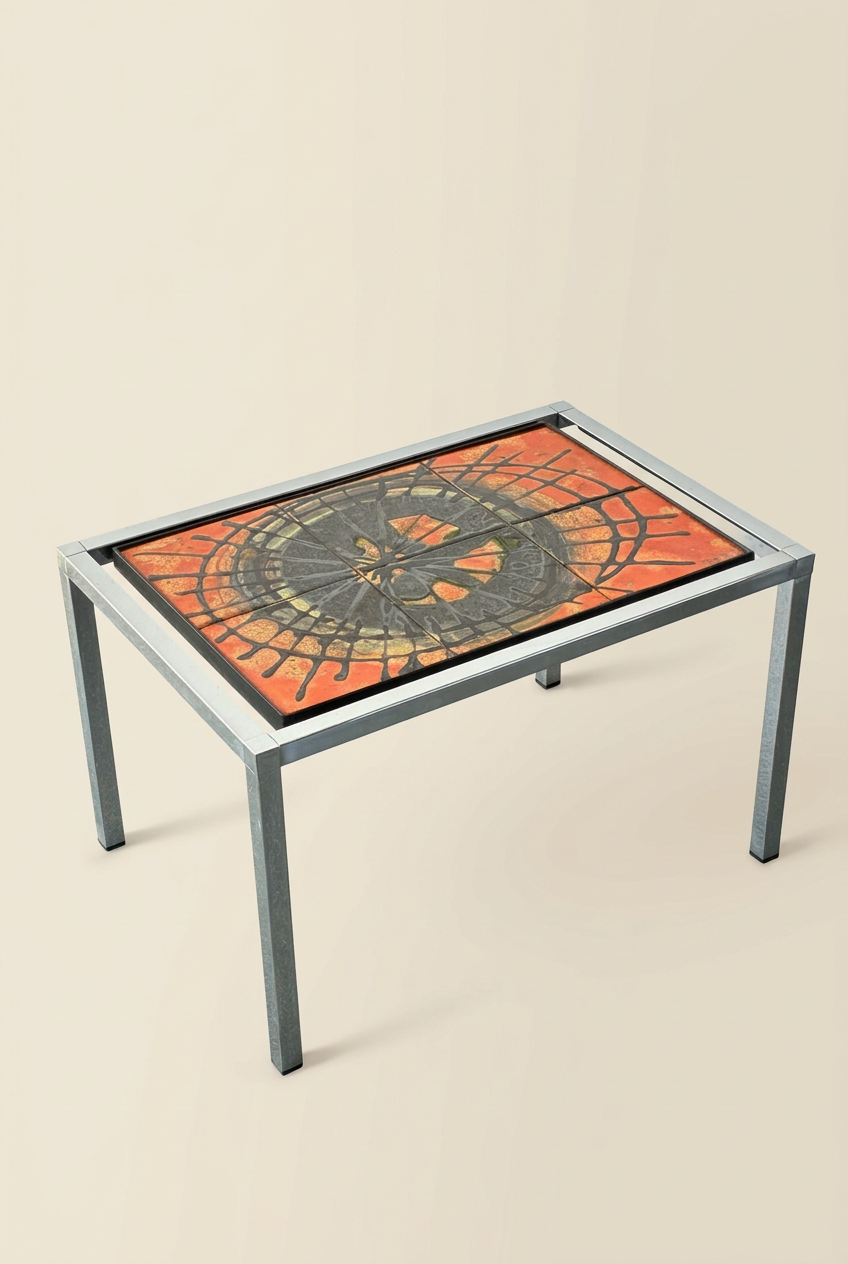 Table sur fond crème, photo 1